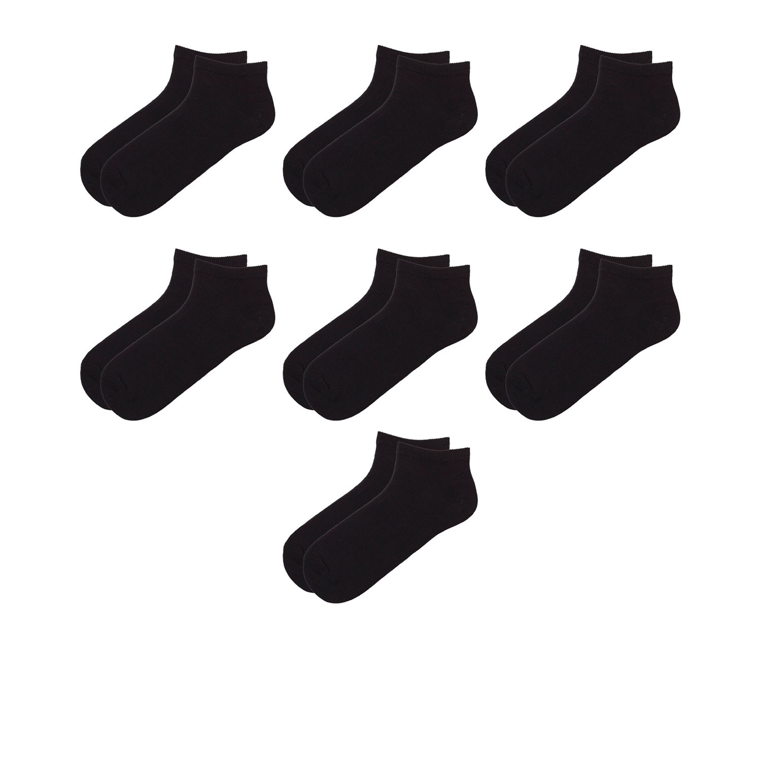 CRANE Damen und Herren Sneaker-Socken, 7 Paar