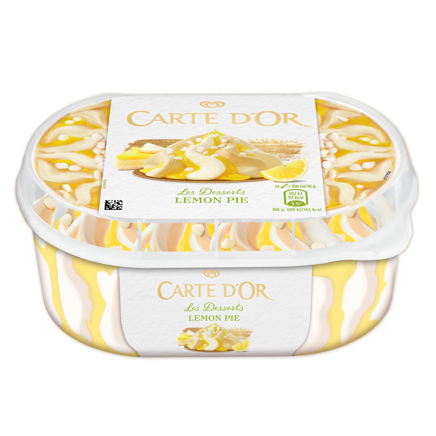 CARTE D'OR Jégkrémdesszert, 900 ml, citromtortaízű