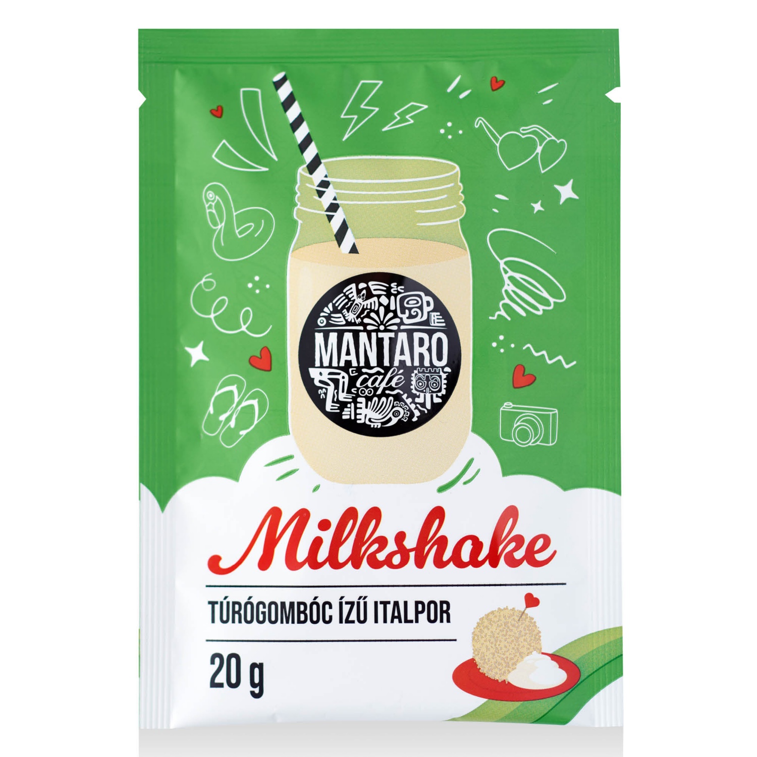 MANTARO CAFÉ Milkshake, 20 g, túrógombóc ízű italpor