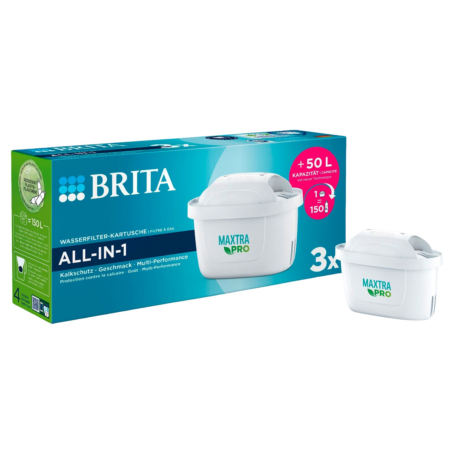 Maxtra-Pro-All-In-1, Wasserfilter-Kartusche BRITA ALDI | 3er-Packung SÜD