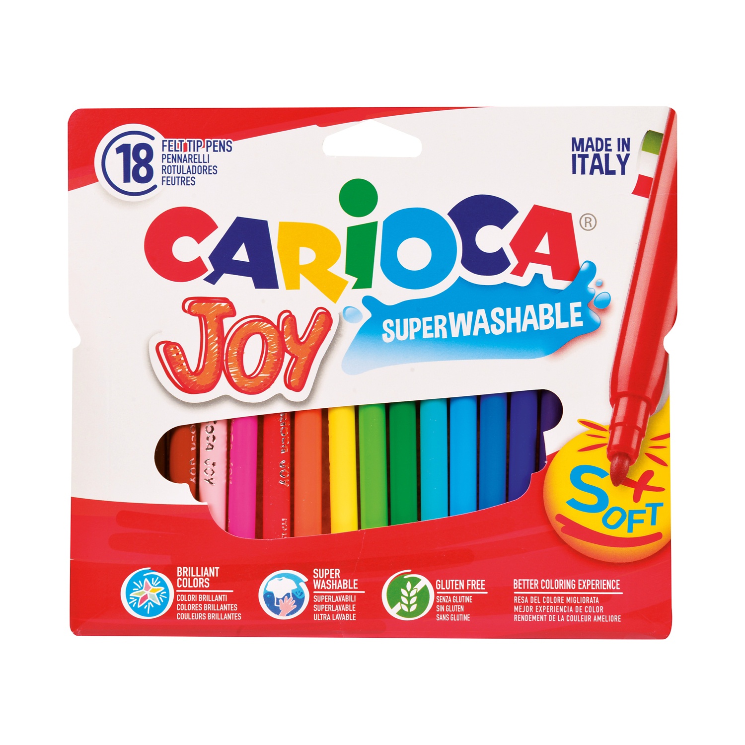 CARIOCA Pennarelli Joy, 18 pezzi