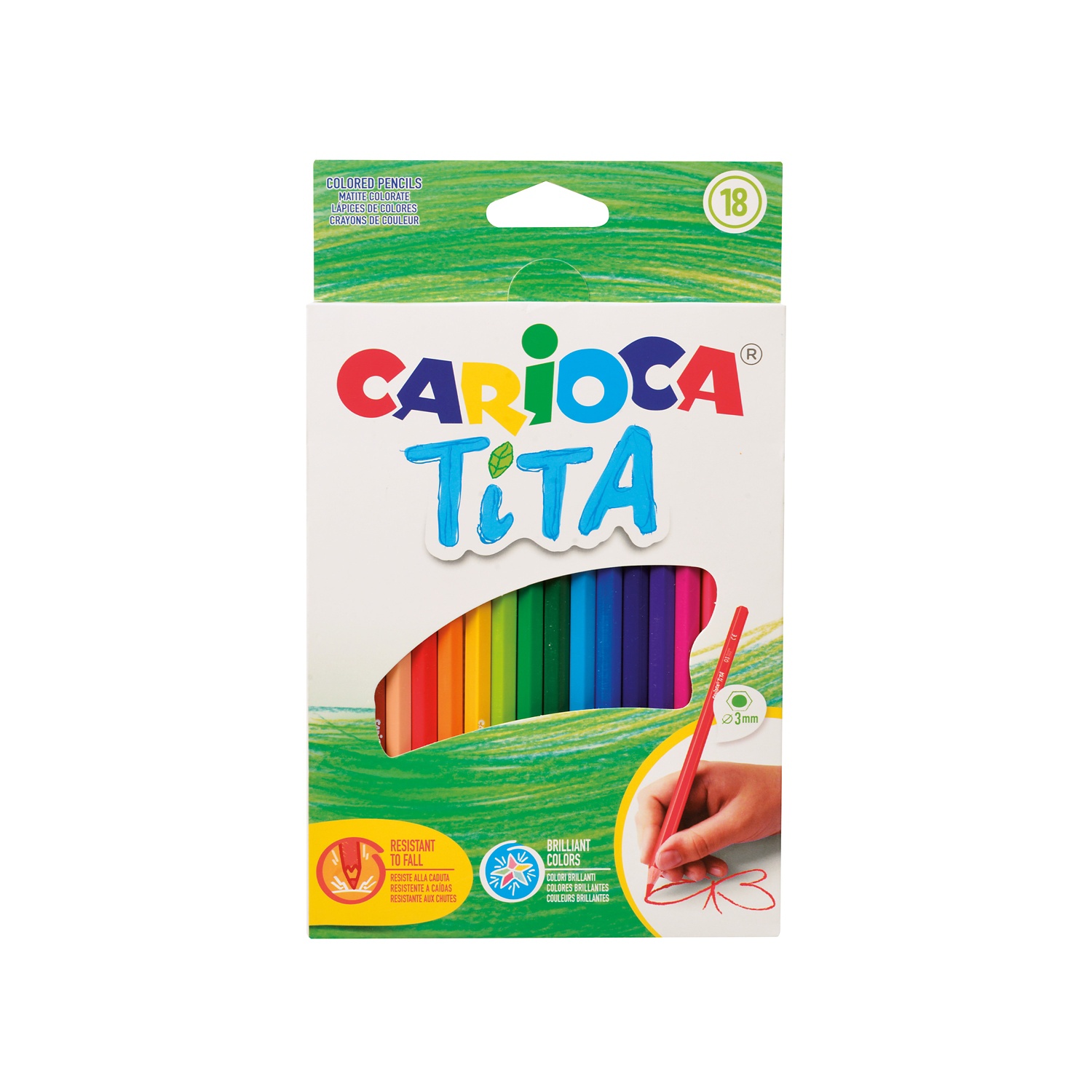 CARIOCA Matite colorate Tita, 18 pezzi