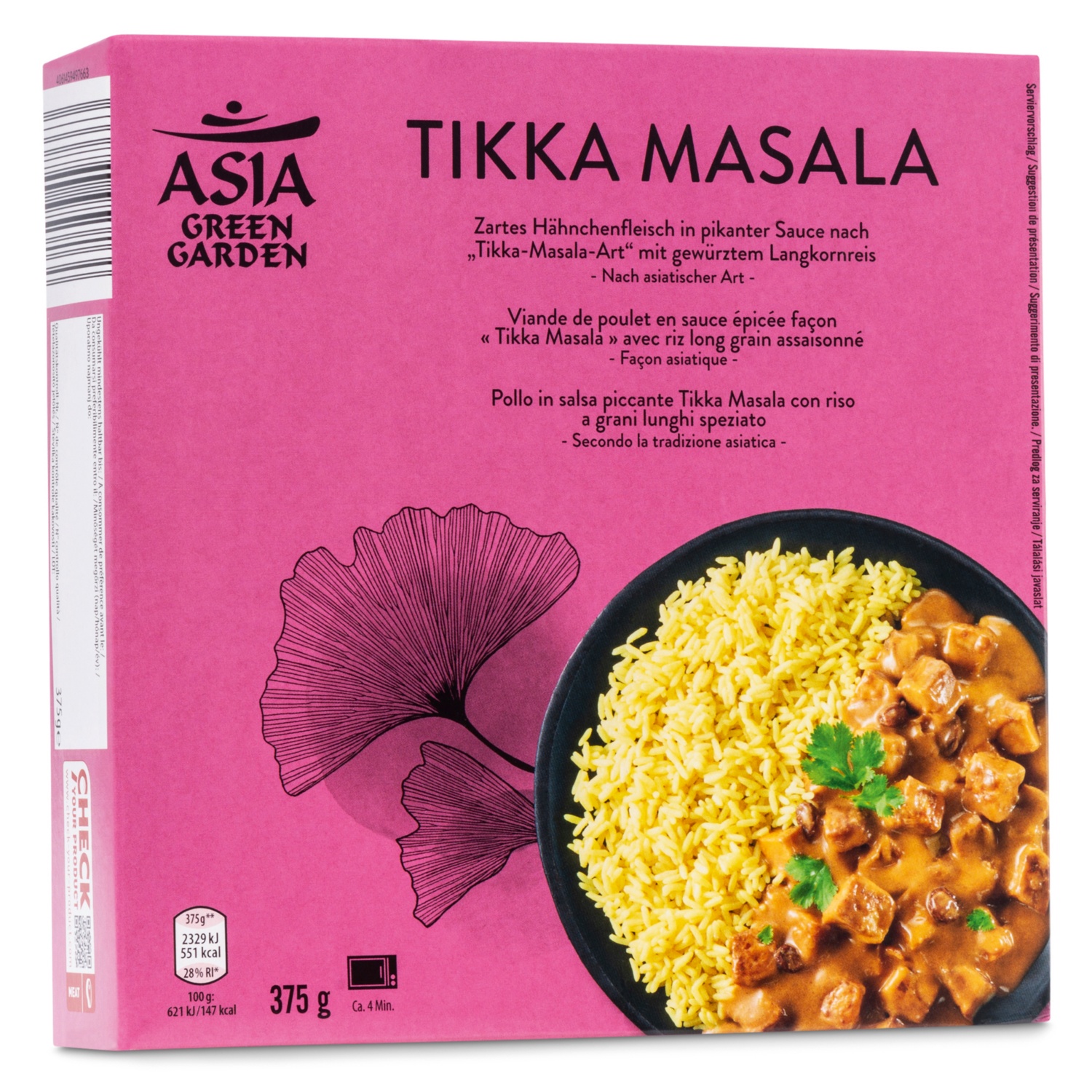 ASIA GREEN GARDEN Plats cuisinés asiatiques, tikka masala