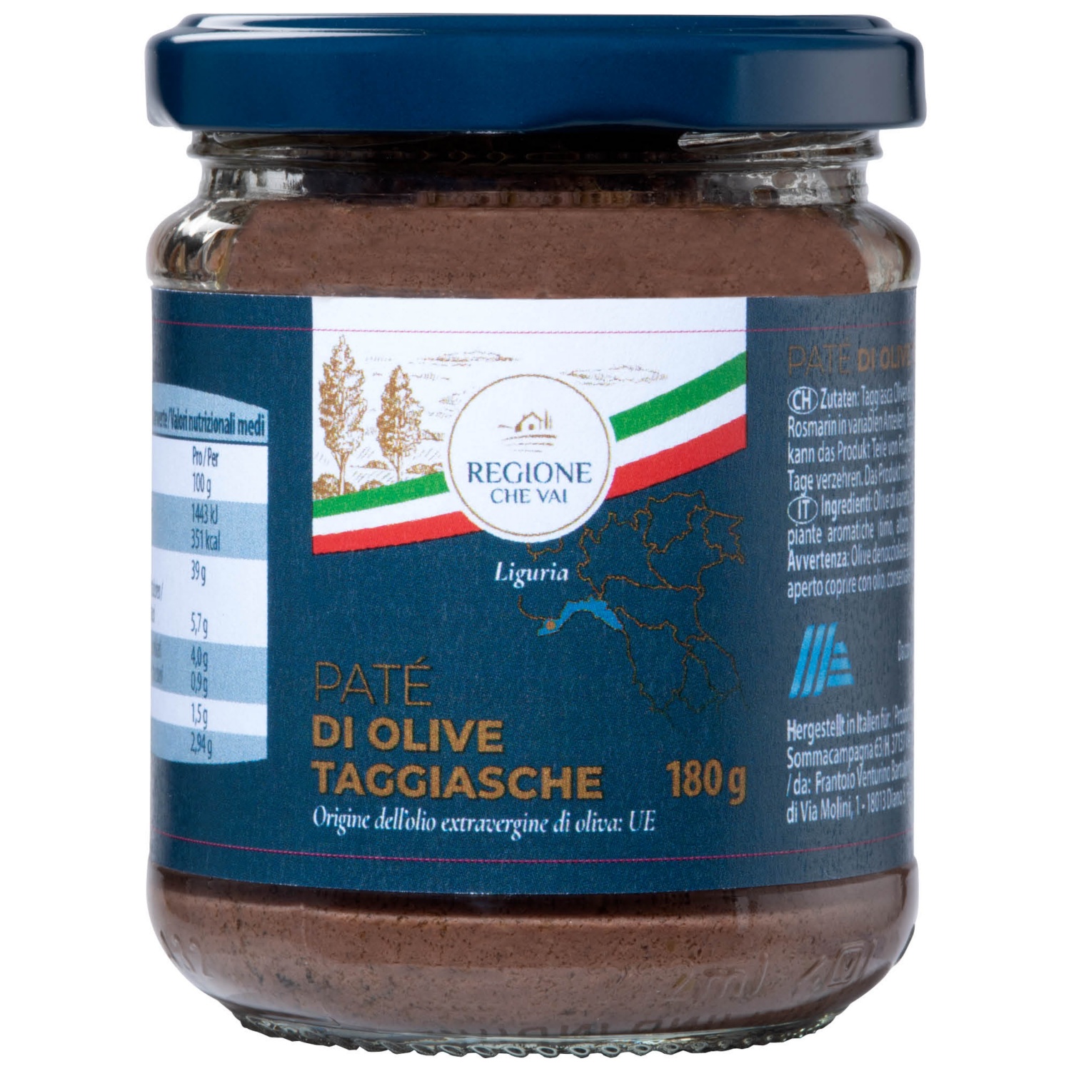 REGIONE CHE VAI Olivenbrotaufstrich aus Taggiasca-Oliven