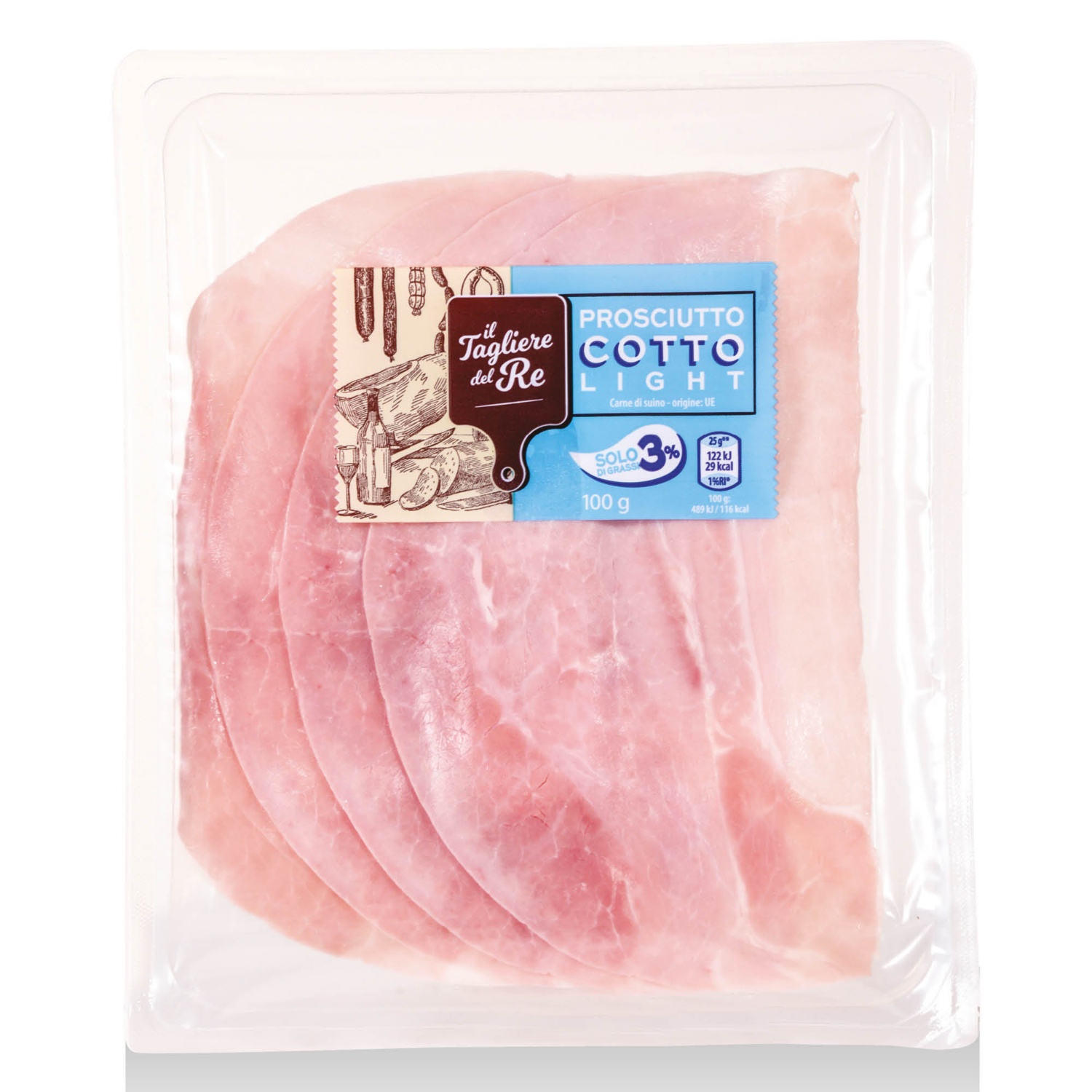 IL TAGLIERE DEL RE Prosciutto Cotto light, 100 g ALDI