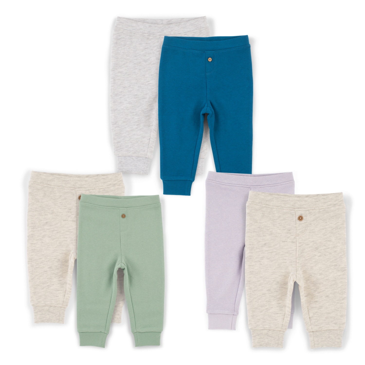 LILY&DAN Pantaloni per neonato in cotone BIO, 2 pezzi