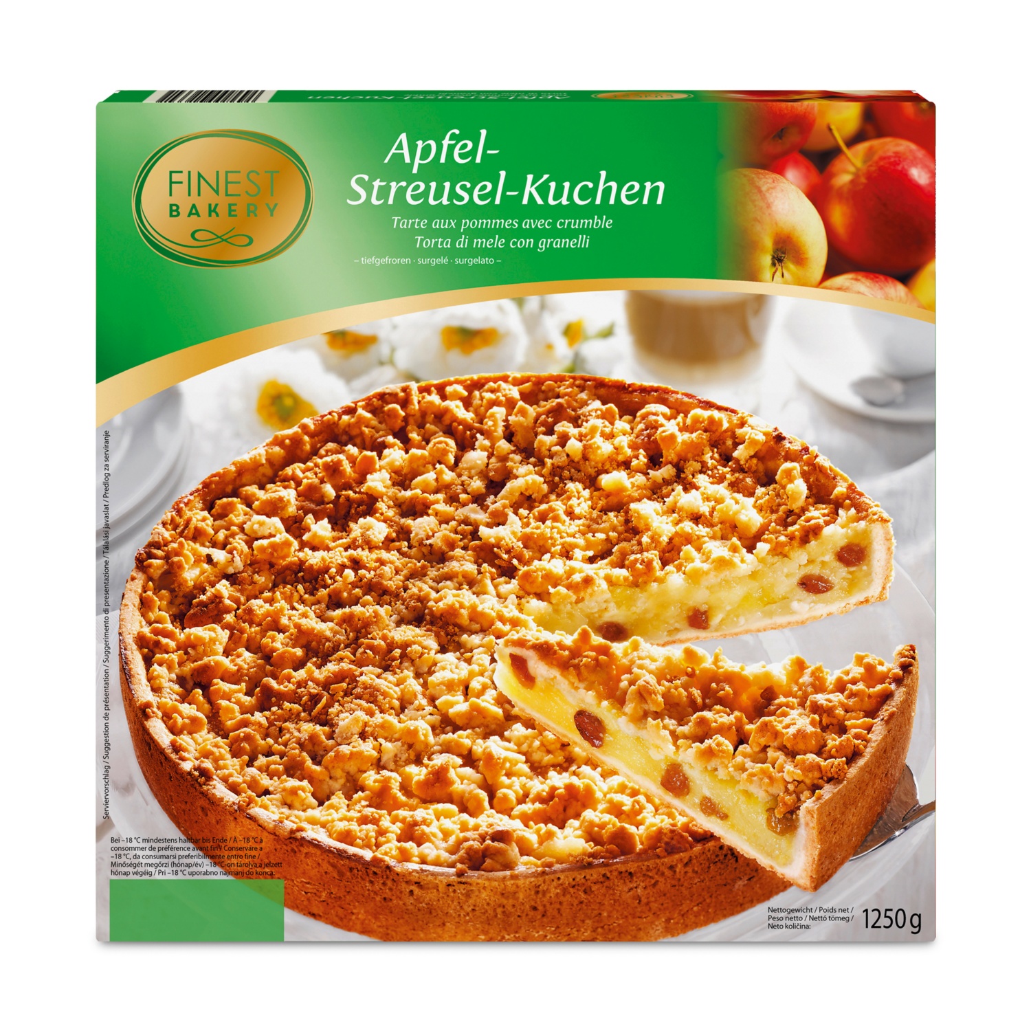 FINEST BAKERY Backkuchen, Apfel-Streusel