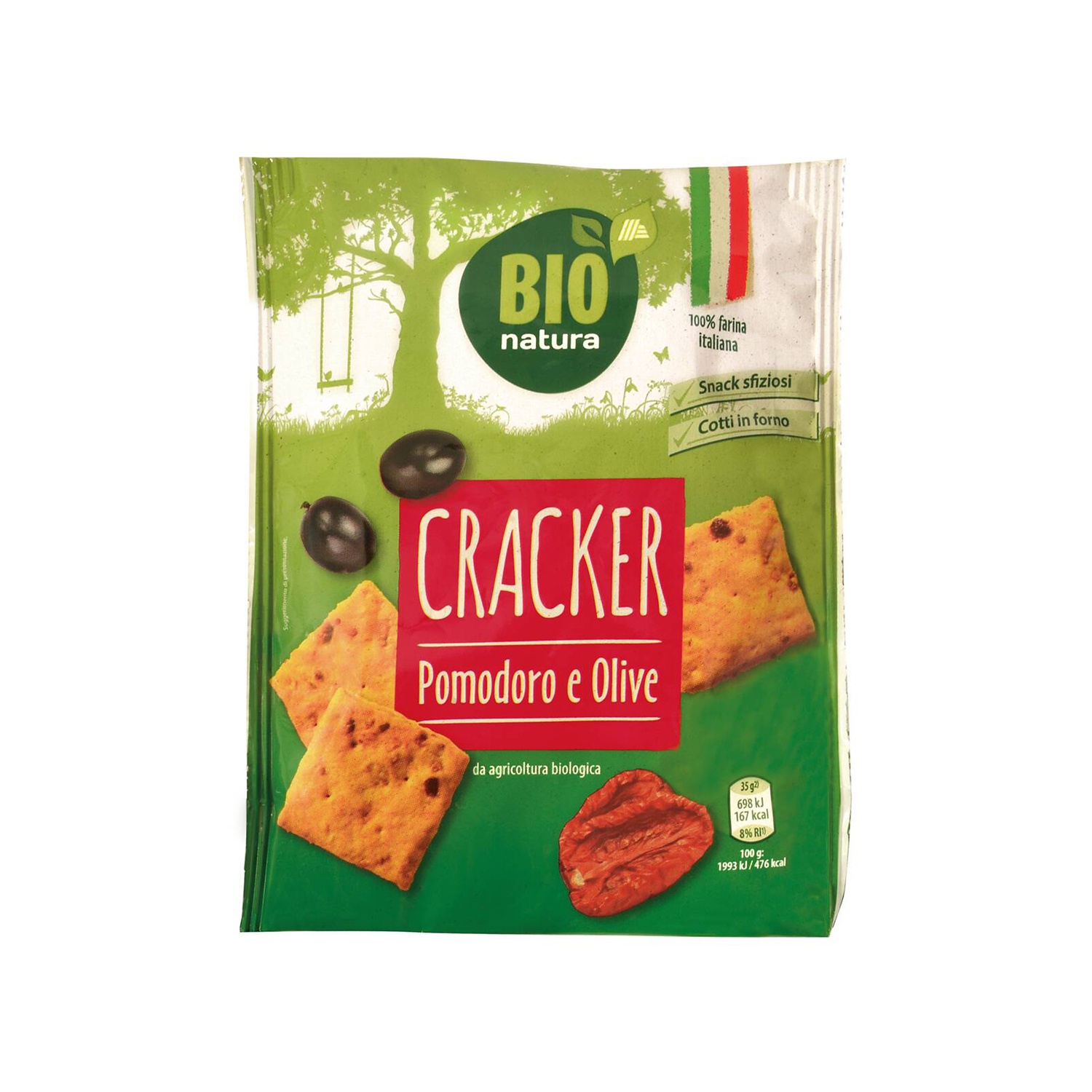 BIO NATURA Cracker BIO pomodoro e olive