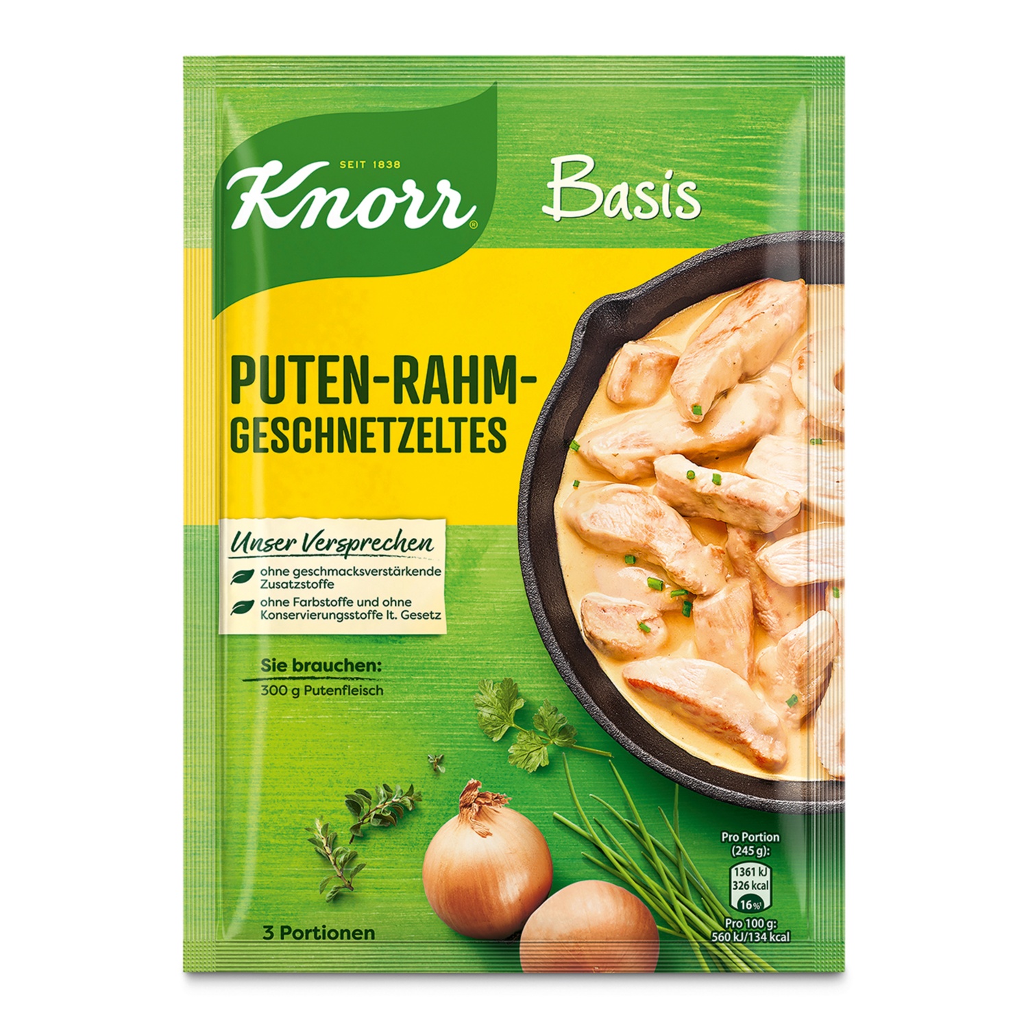 KNORR Basis, Puten-Rahm-Geschnetzeltes