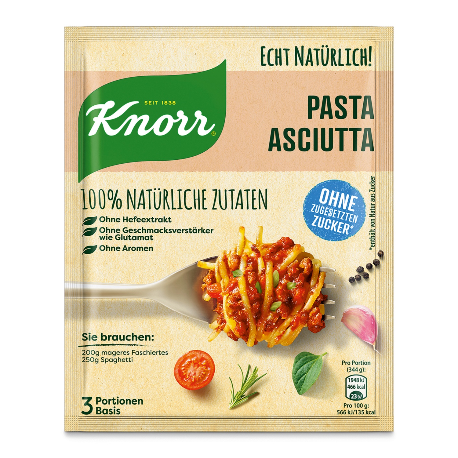 KNORR Basis „Echt Natürlich“, Pasta Asciutta