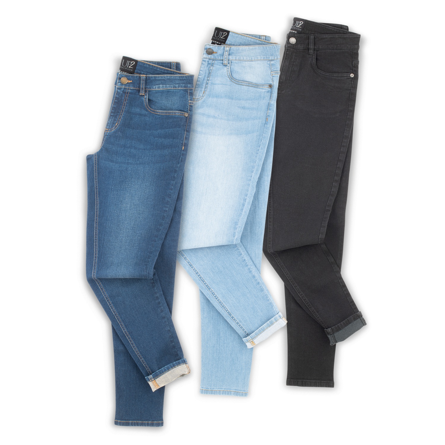 UP 2 FASHION WOMAN Damen-Jeans, Baumwolle (BIO)