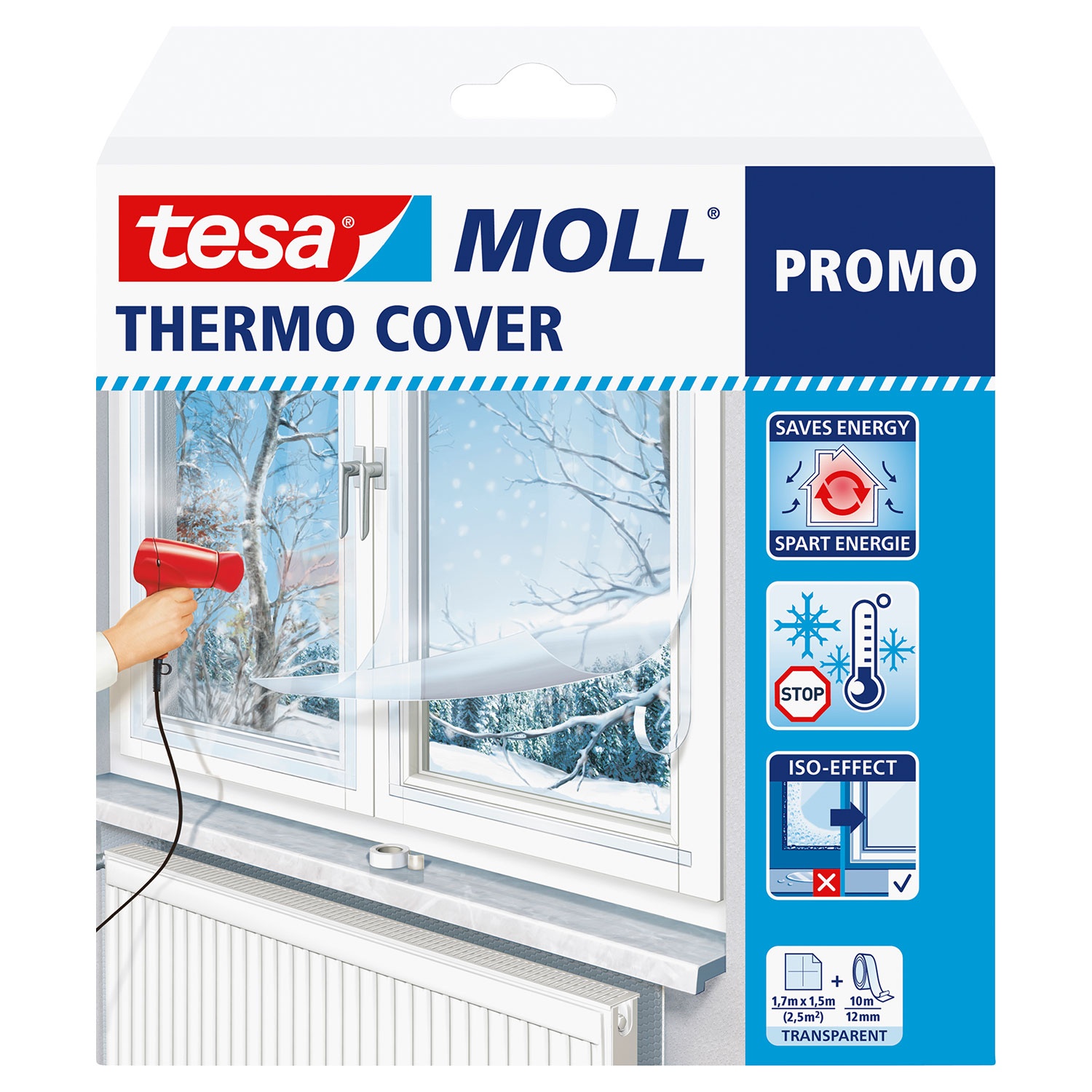 NEU 2 x tesa MOLL Thermo Cover ISO Effekt Fenster Isolierfolie in