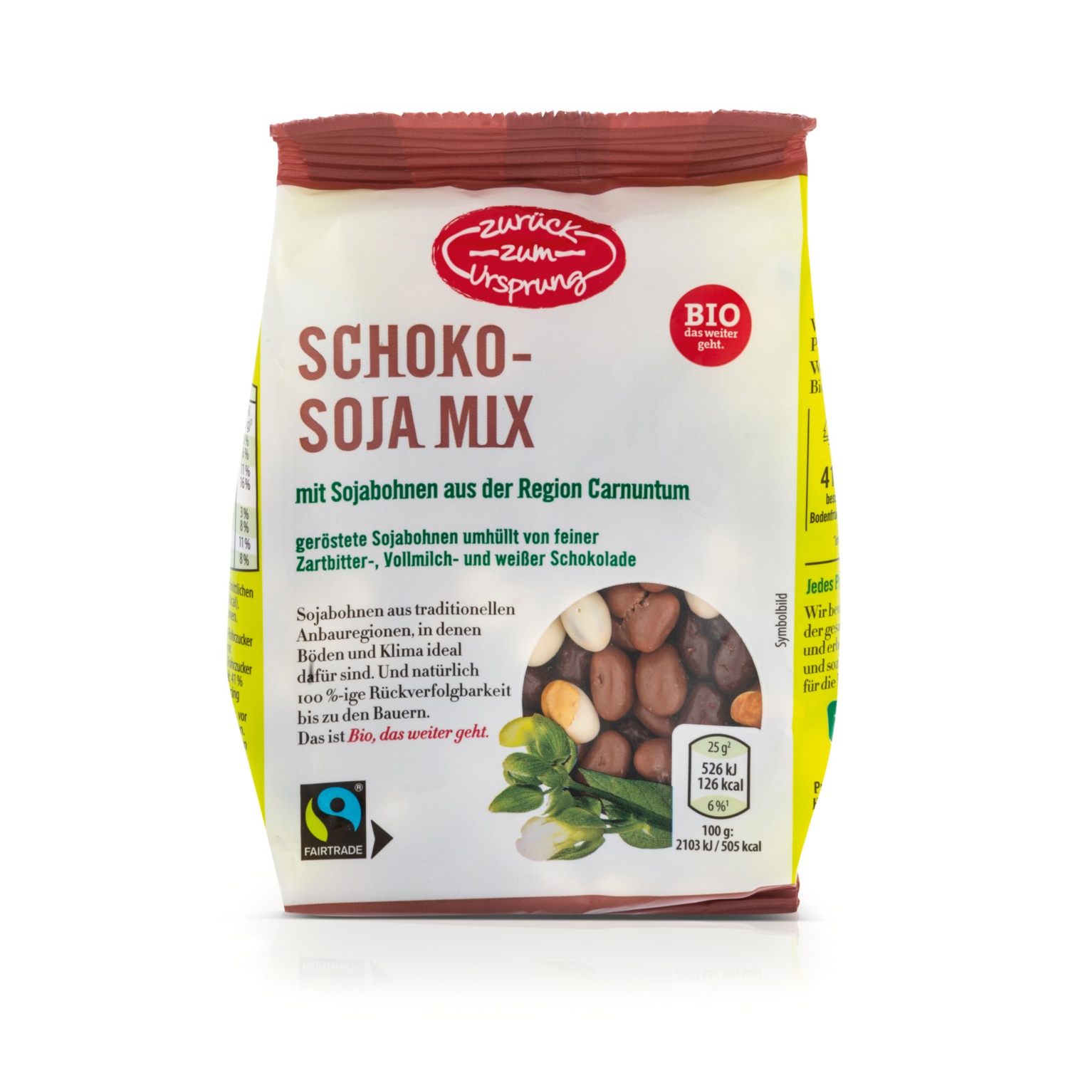 ZURÜCK ZUM URSPRUNG BIO Knabbermix, Sojamix Schoko