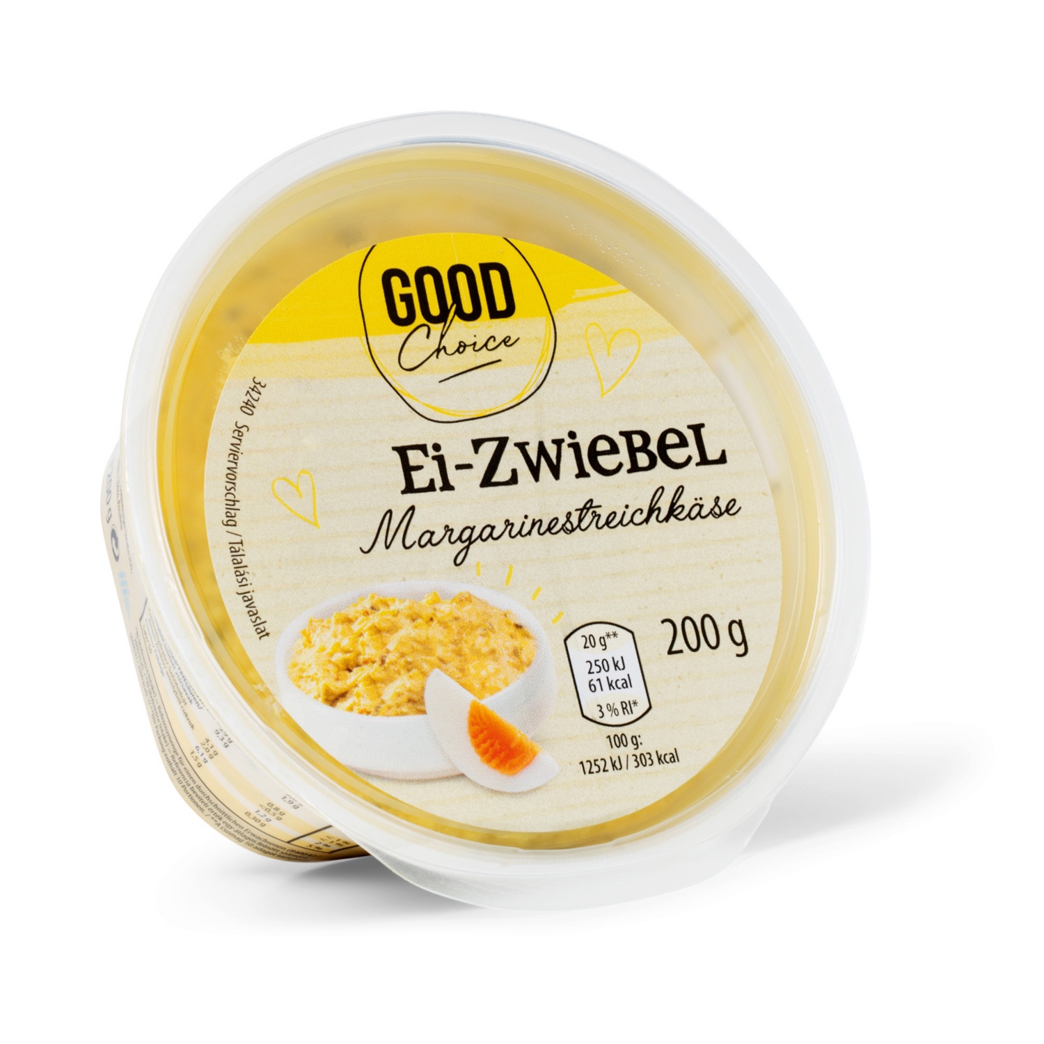 GOOD CHOICE Margarinestreichkäse, Ei-Zwiebel