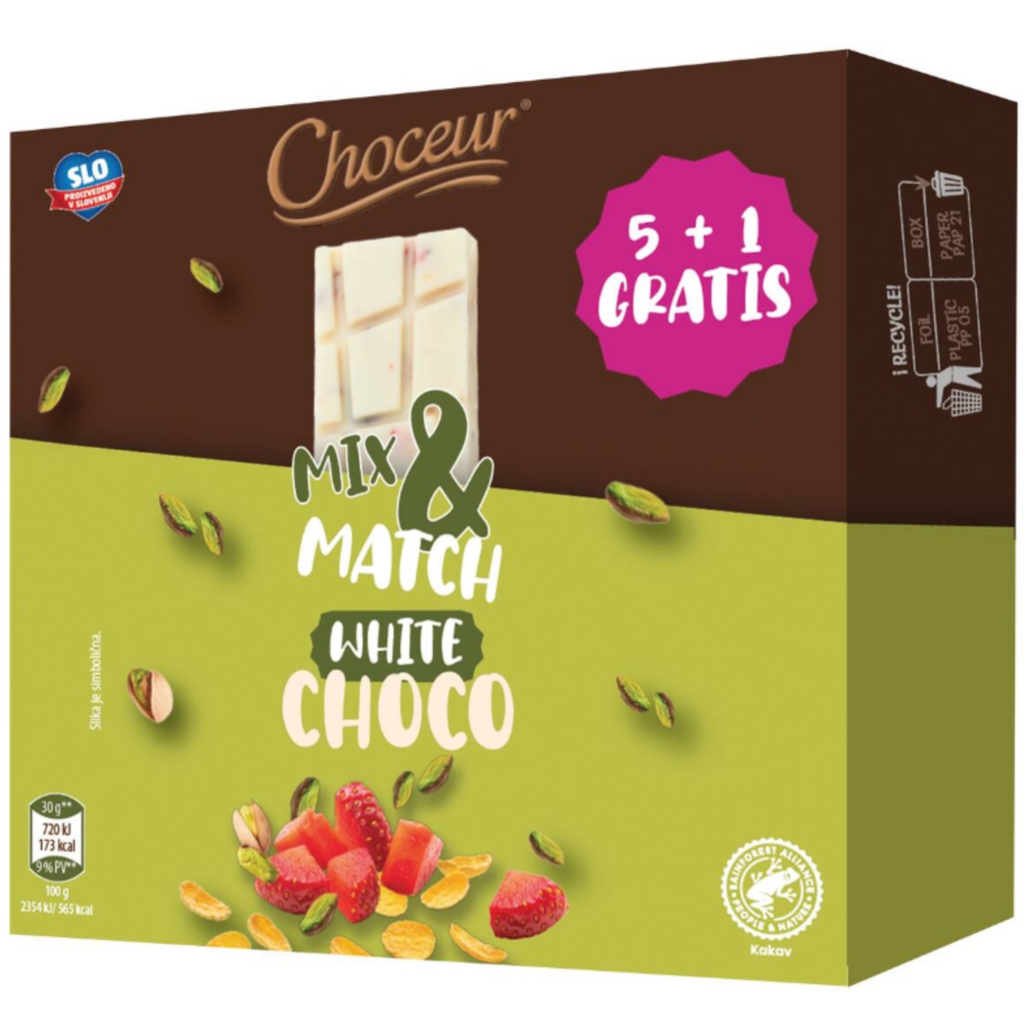 CHOCEUR Čokoladice Mix&Match, white choco