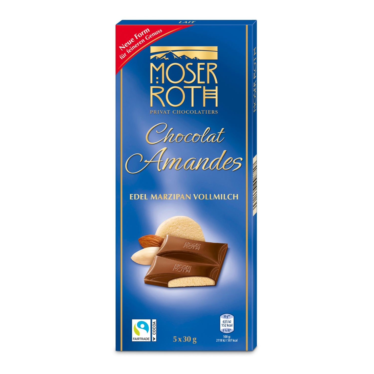 MOSER ROTH Chocolat Amandes, Vollmilch-Marzipan