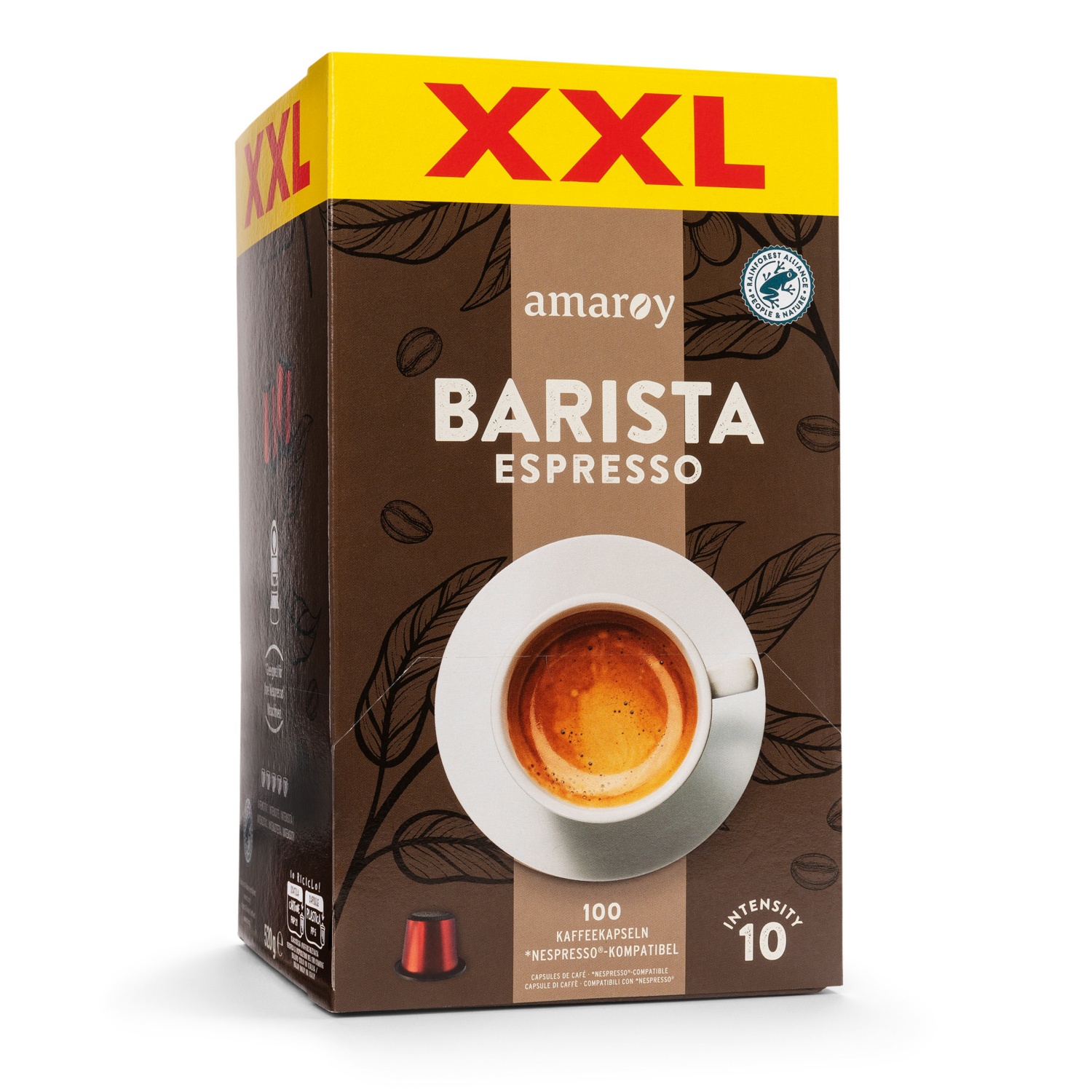 AMAROY XXL Nespresso kompatible Kaffeekapseln, Espresso