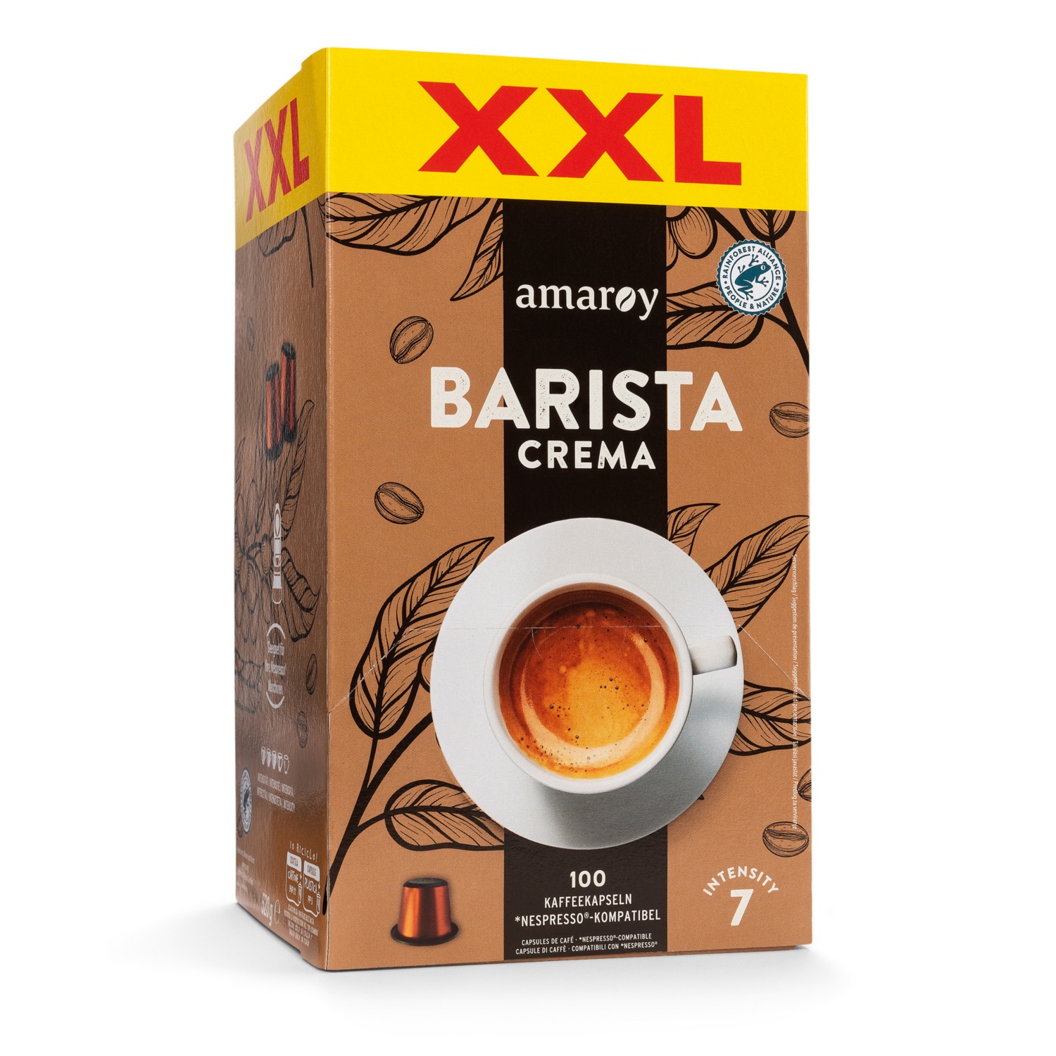AMAROY XXL Nespresso kompatible Kaffeekapseln, Crema
