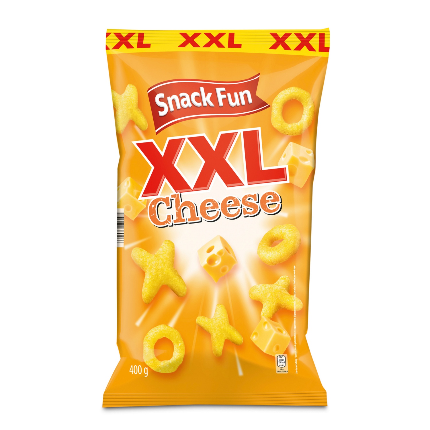 SNACK FUN XXL Snack, sajtos, 400 g