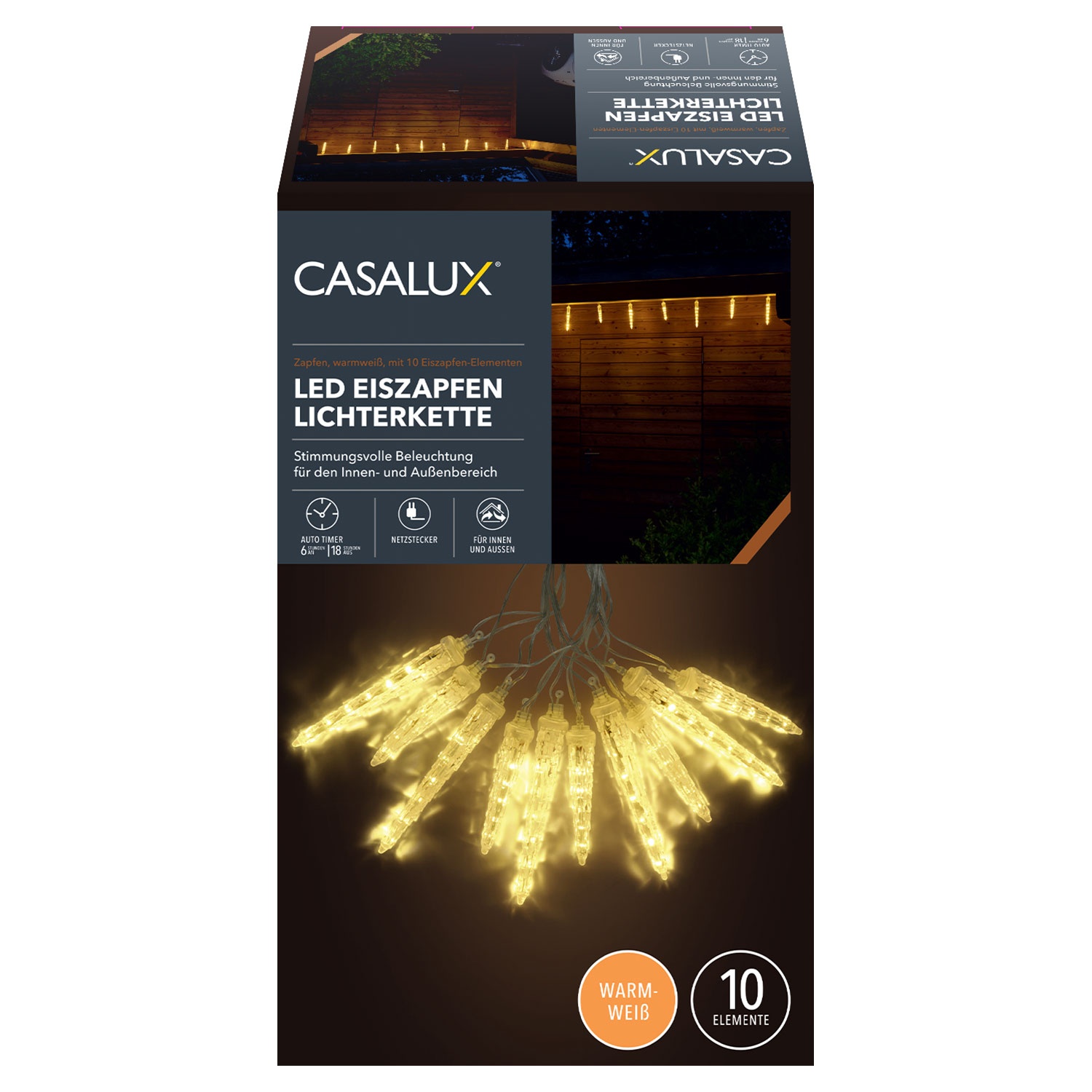 CASALUX LED-Eiszapfen-Lichterkette