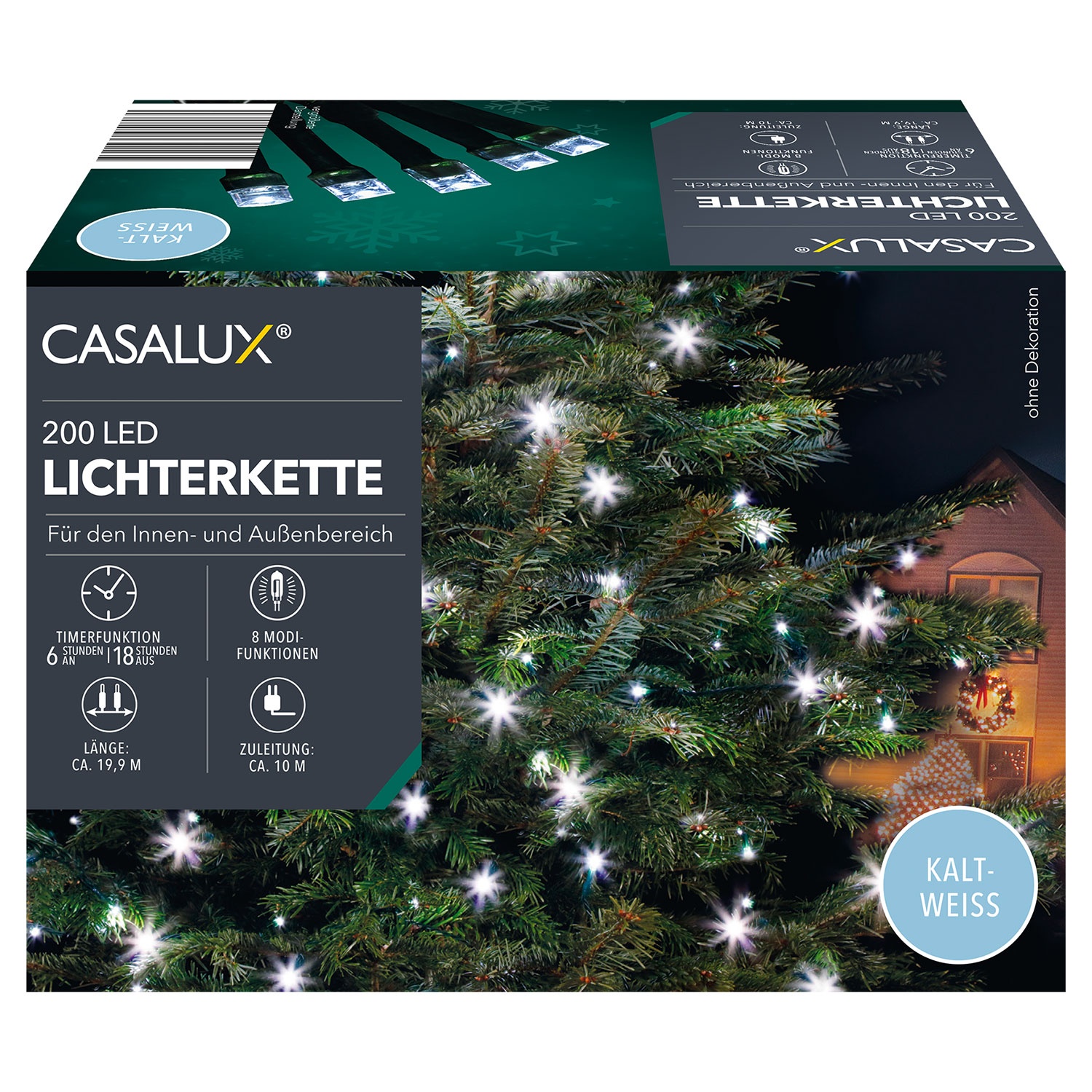 CASALUX LED-Lichterkette, 200 LEDs