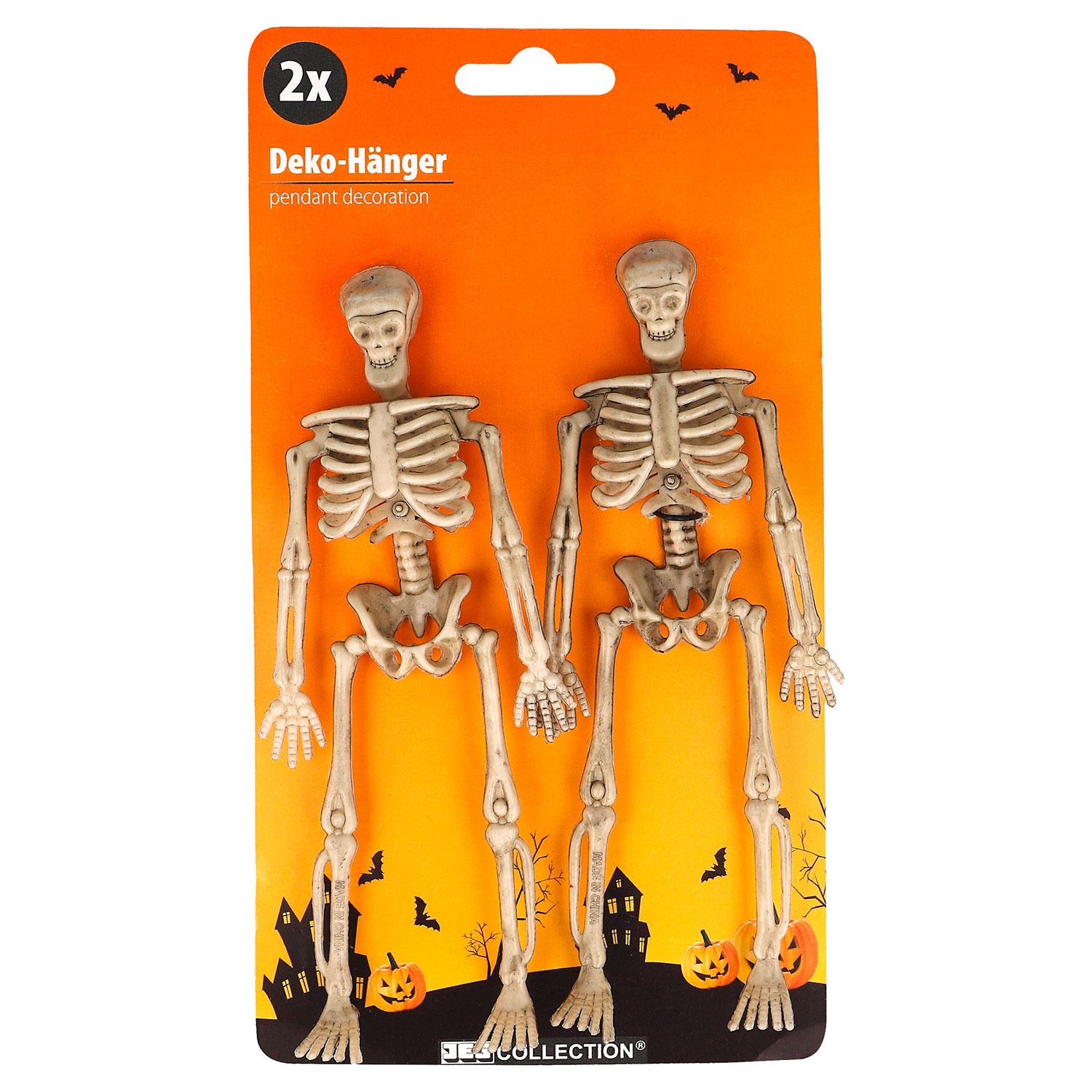 Skelett-Dekoration Halloween-Deko schwarz-weiss