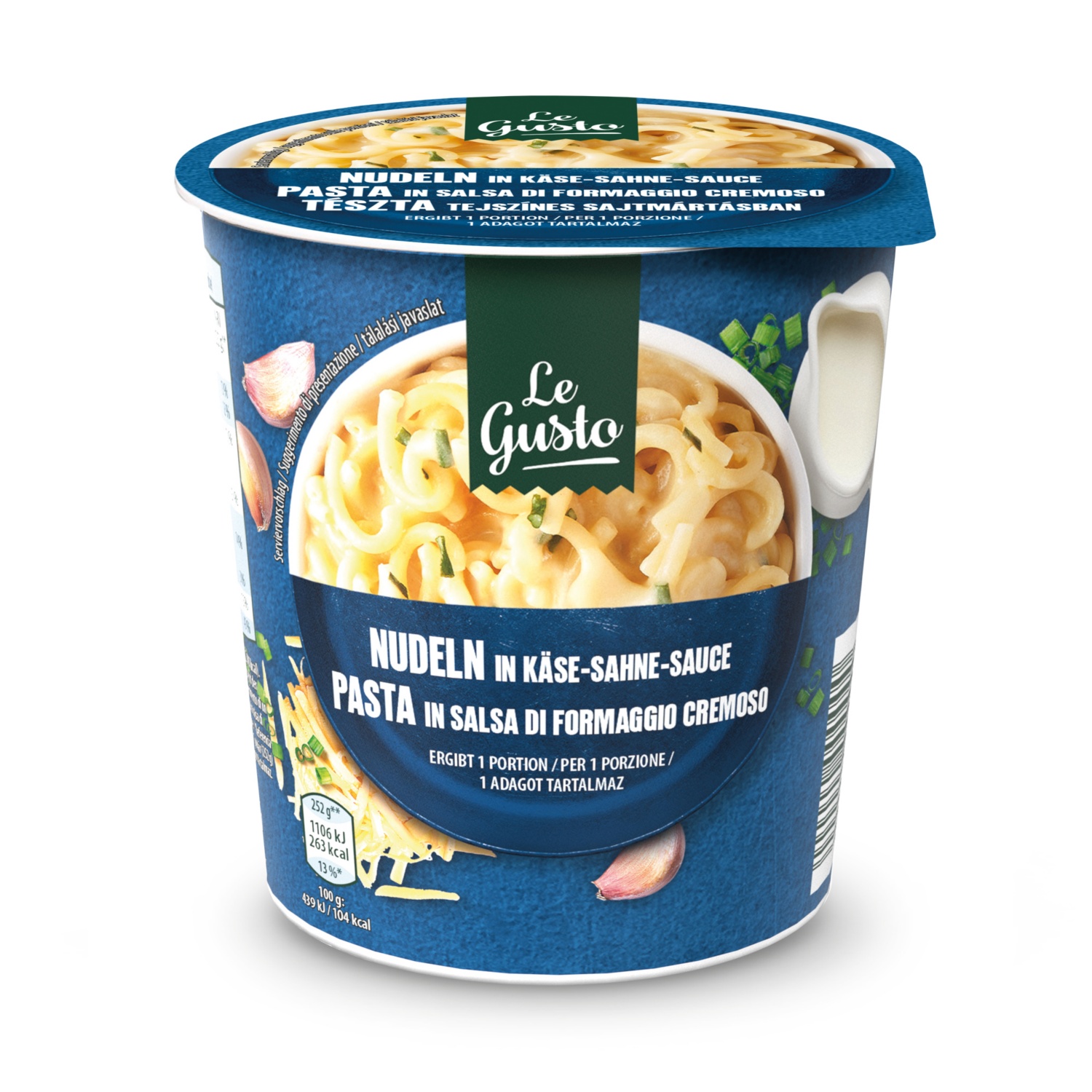 LE GUSTO Instant Bechergerichte, Käse-Sahne