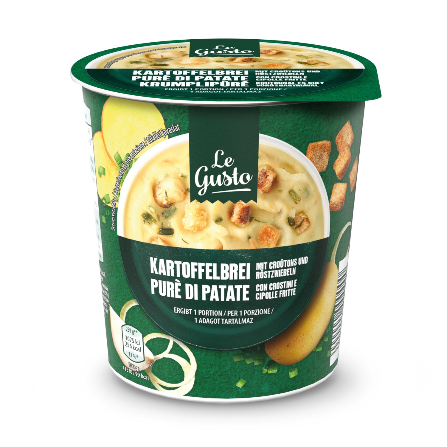 LE GUSTO Instant Bechergerichte, Kartoffelpüree