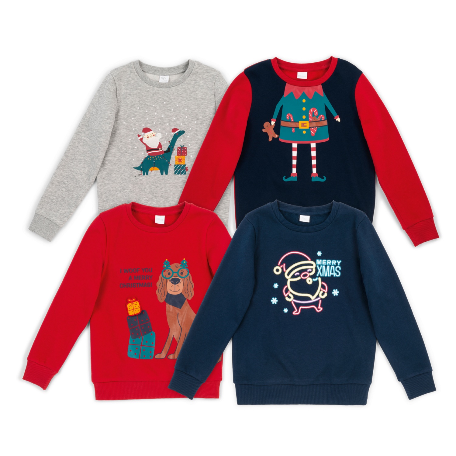 LILY & DAN Sweat-shirt de Noël pour tout-petits/enfants