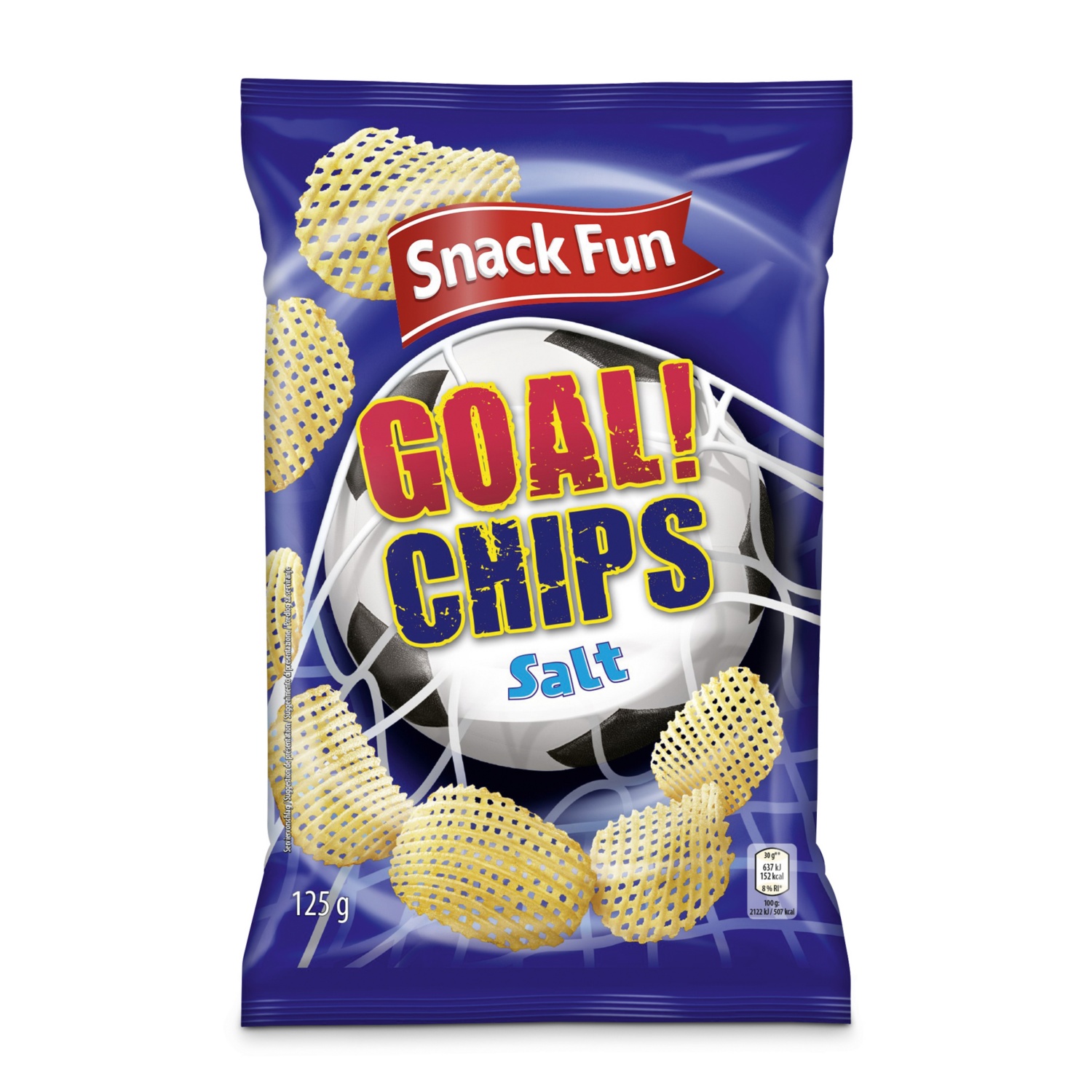 SNACK FUN Chips gaufrettes, sel