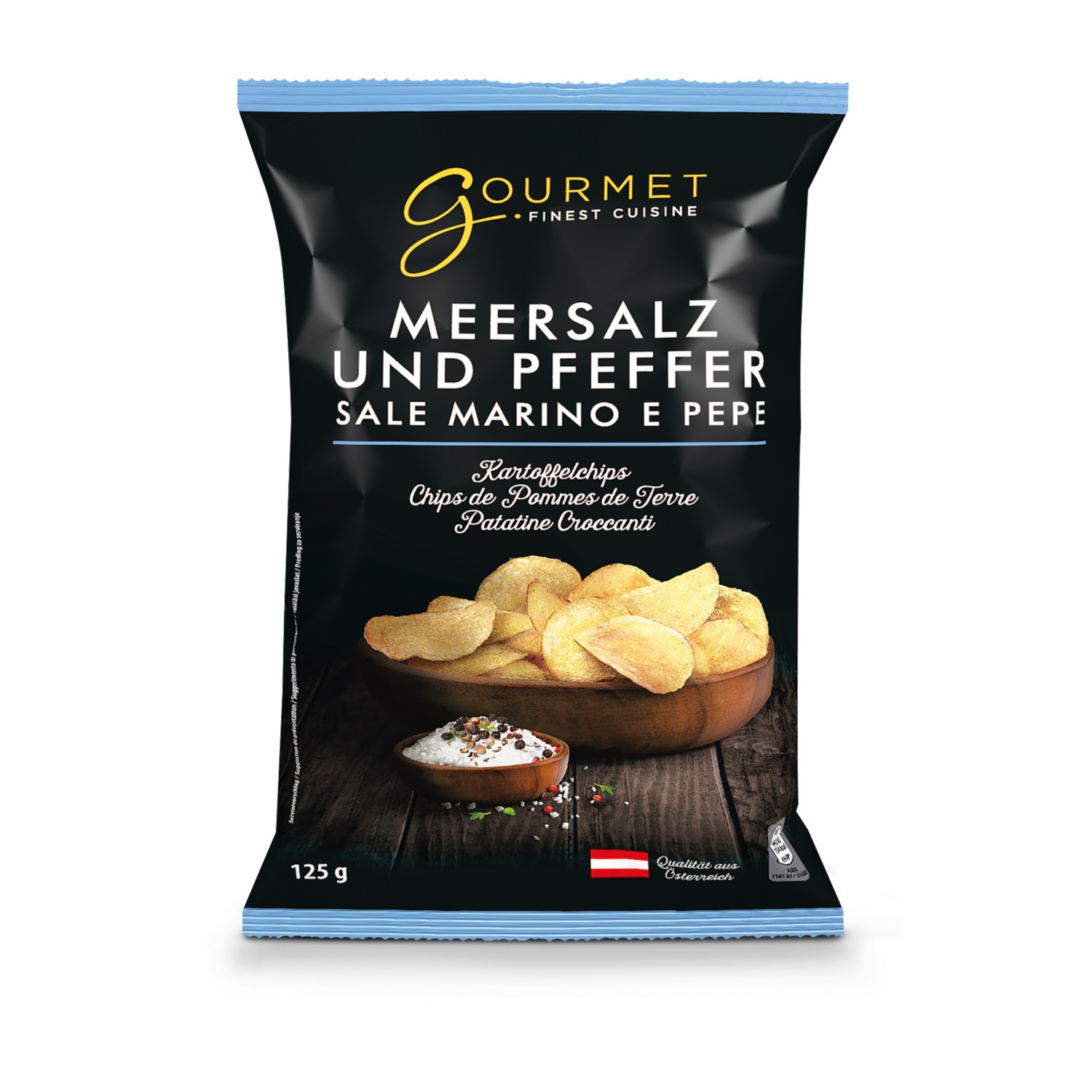 GOURMET Chips, Meersalz & Pfeffer