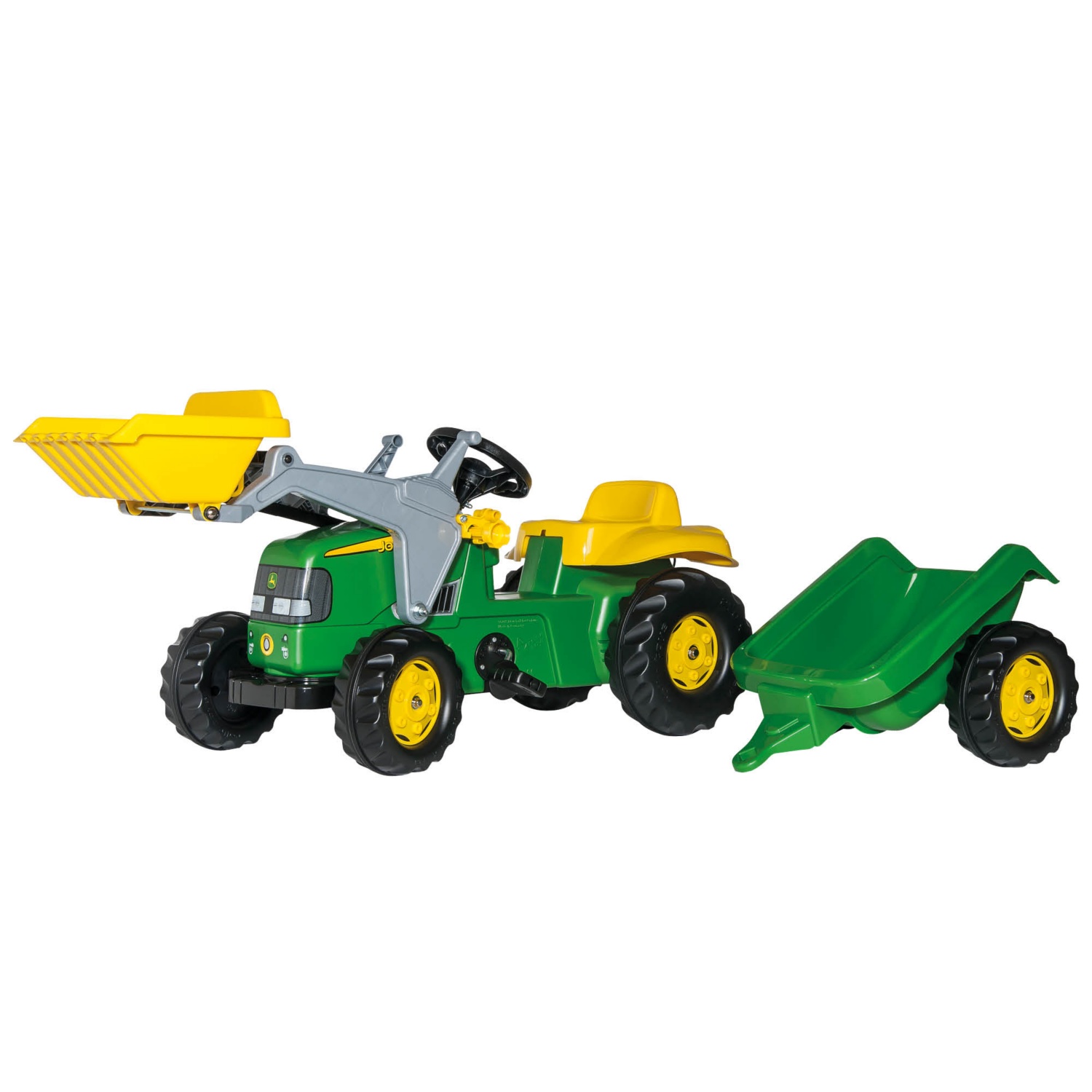 Tracteur avec chargeur frontal et remorque John Deere Rolly Toys
