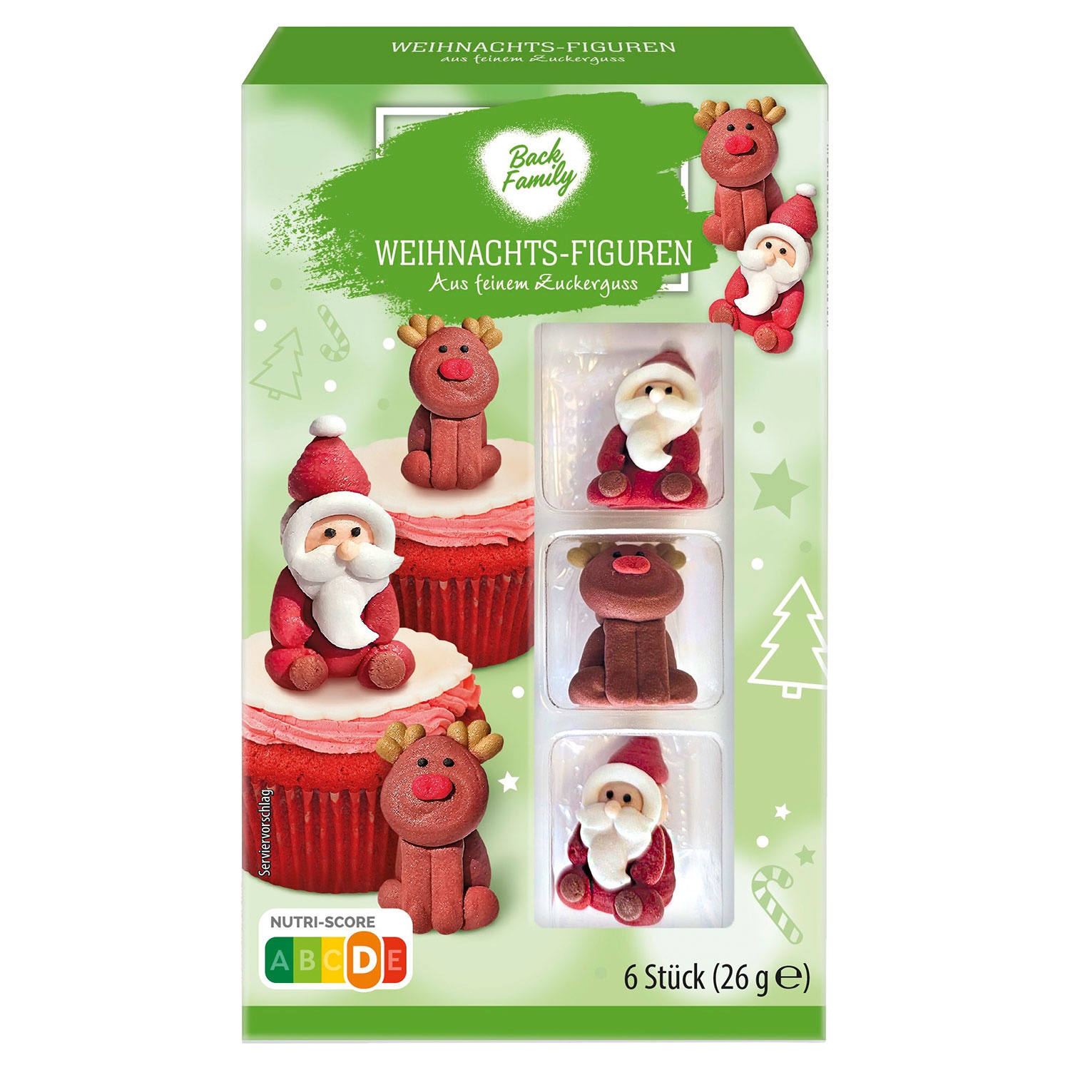 BACK FAMILY Weihnachts- und Winter-Zuckerfiguren 26 g