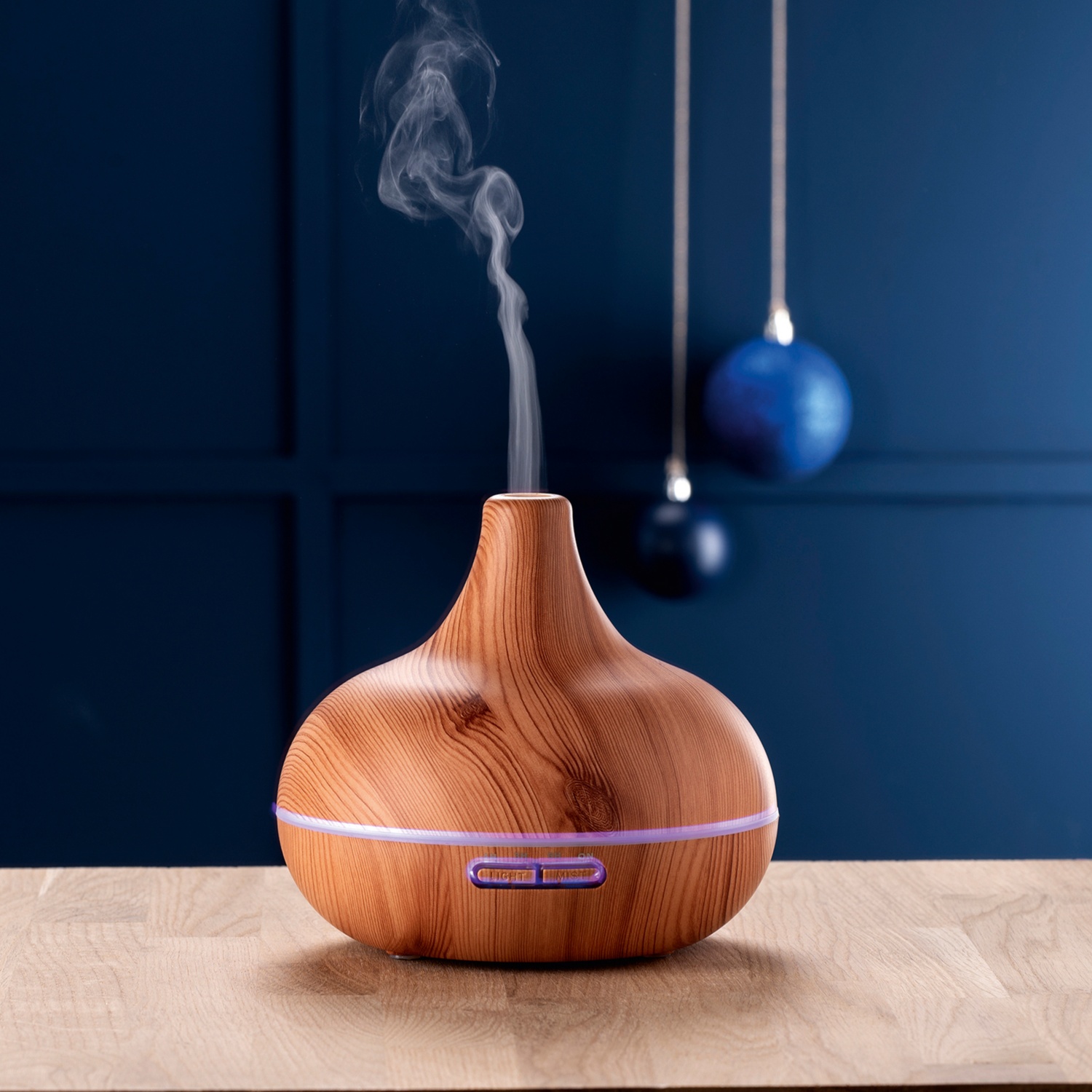 EASYHOME Ultraschall Aroma Diffuser, Bambus Natur HOFER