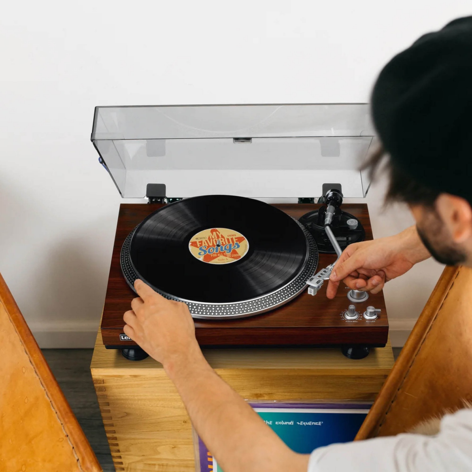 Lenco - Tourne-disque avec port USB - Rouge