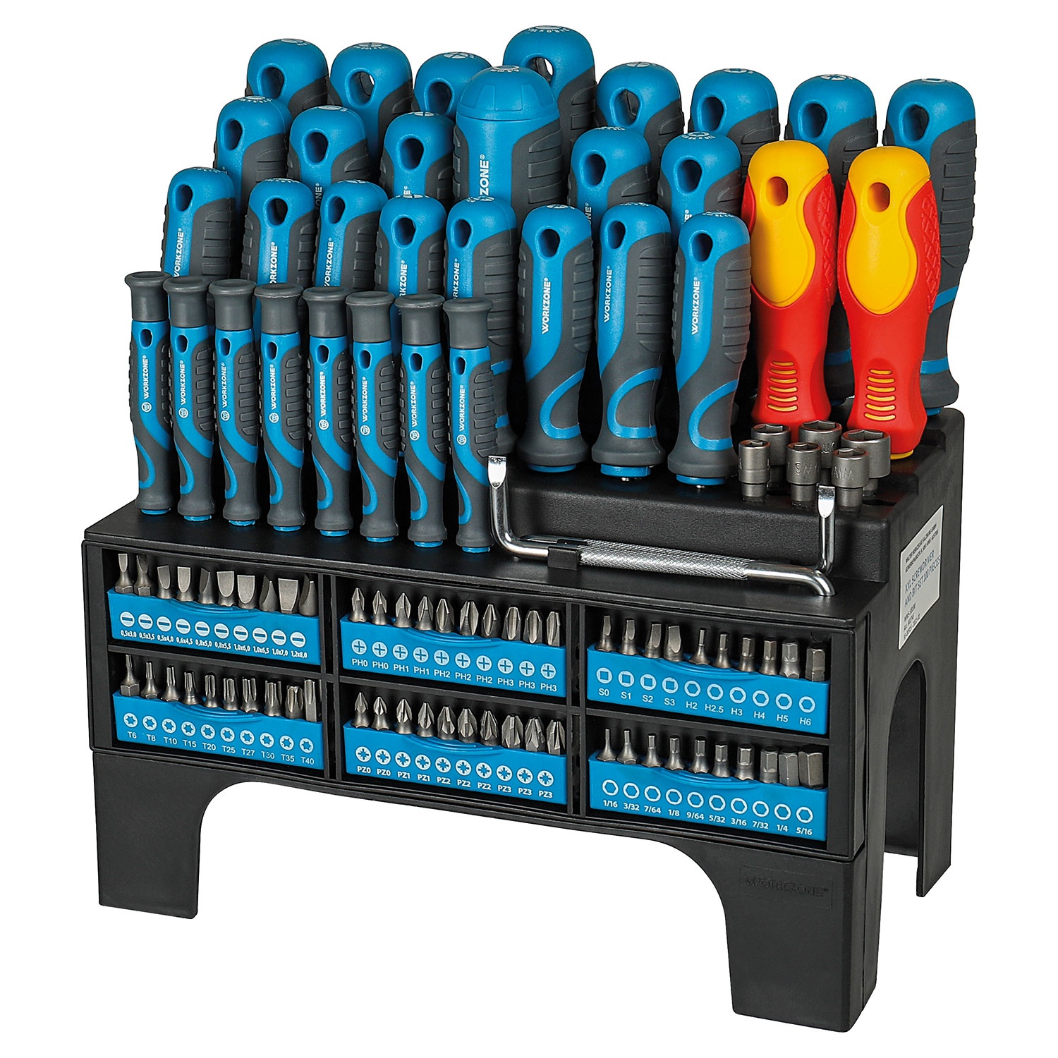 WORKZONE XXLSchraubendreher und Bitset 100 tlg. ALDI SÜD