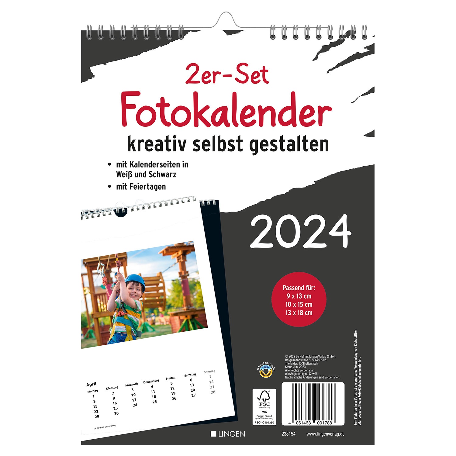 Fotokalender 2024 - Kalender mit Fotos & Text selbst gestalten