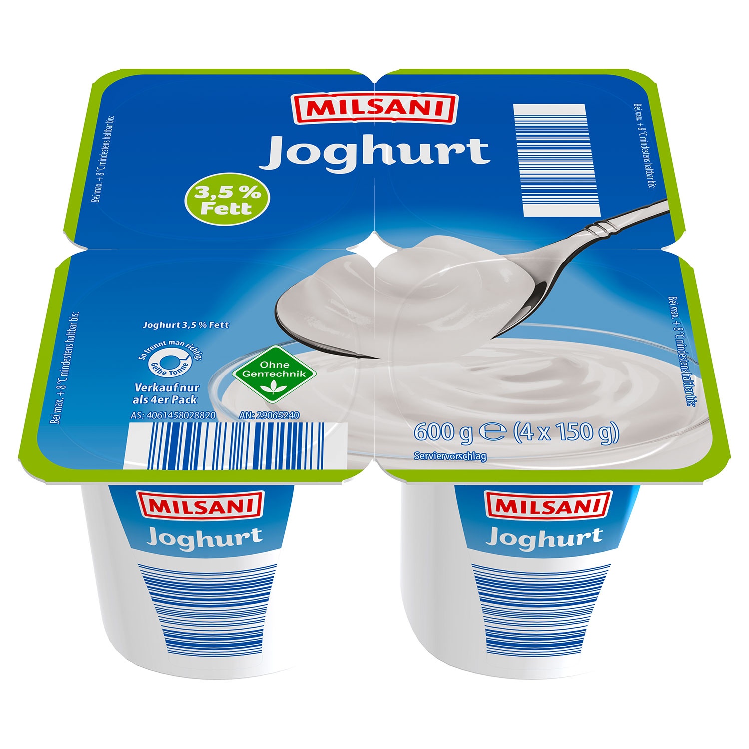 MILSANI Joghurt 3,5 % Fett 600 g