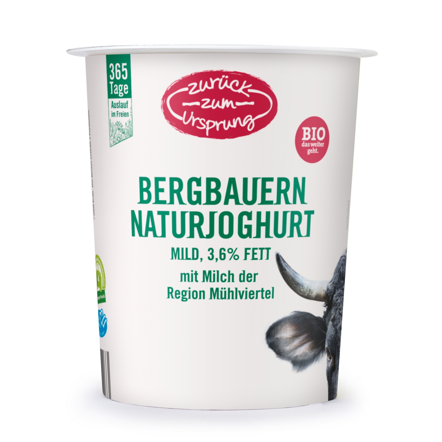 ZURÜCK ZUM URSPRUNG BIO-Bergbauern Naturjoghurt 3,6% Fett