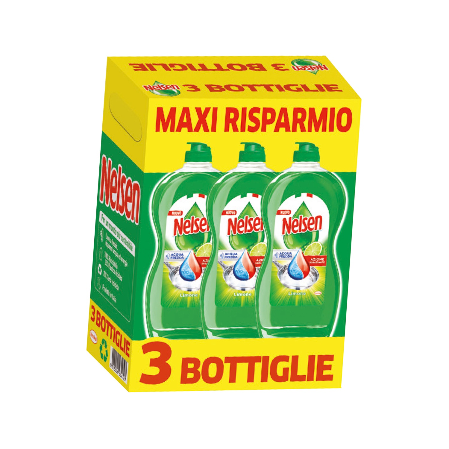 Detersivo per piatti - limone - 900 ml - Nelsen su