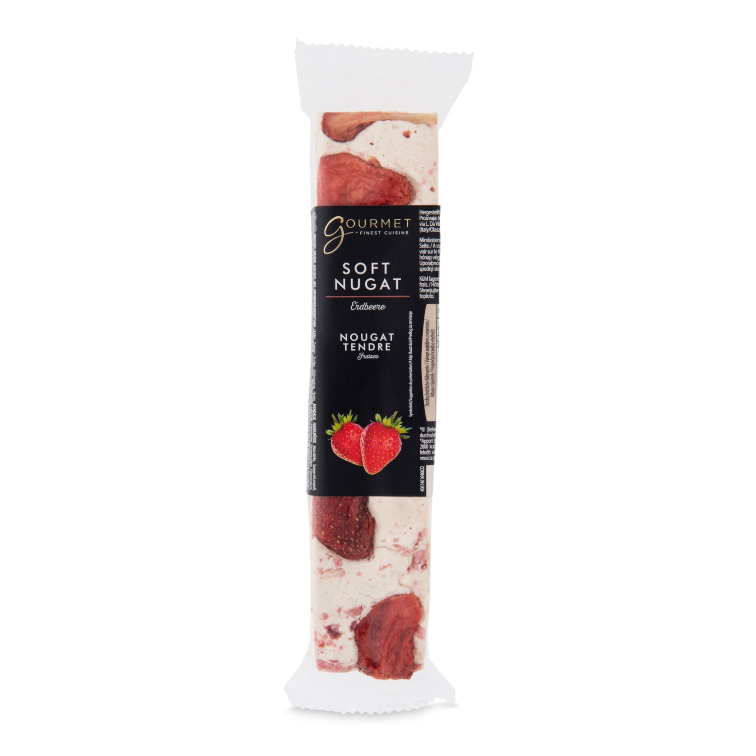 GOURMET FINEST CUISINE Italienischer Soft Nougat, Erdbeere