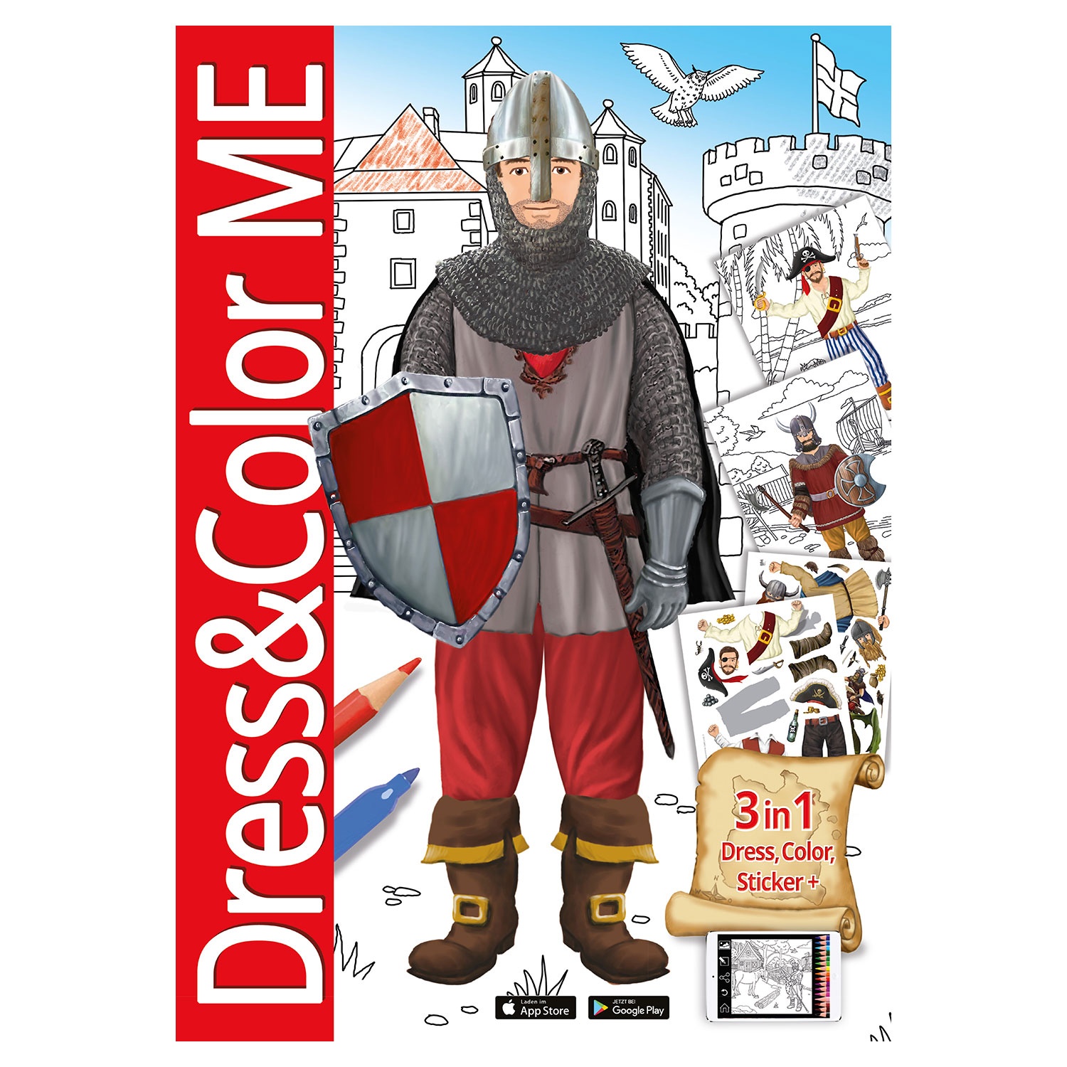 Mal- und Stickerbuch „Dress & Color Me“