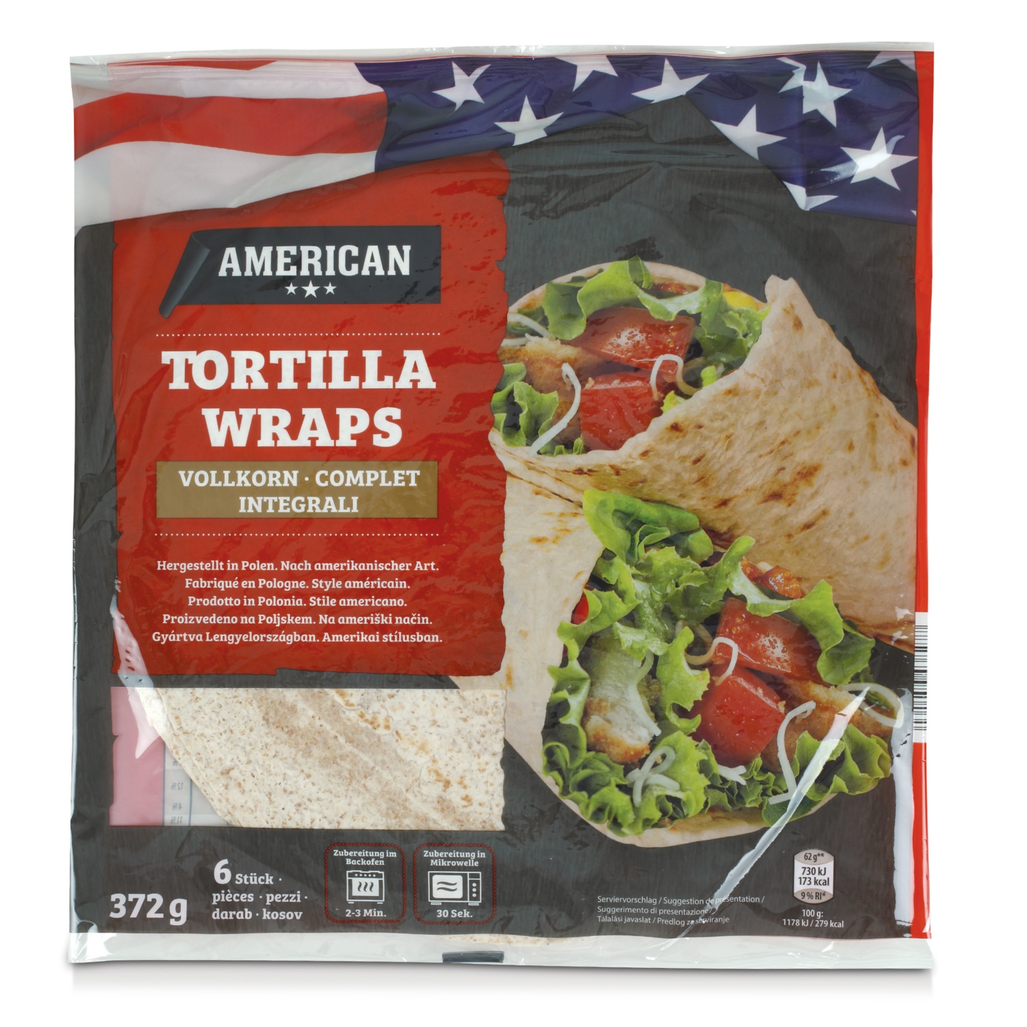 AMERICAN Tortilla wraps integrali ALDI