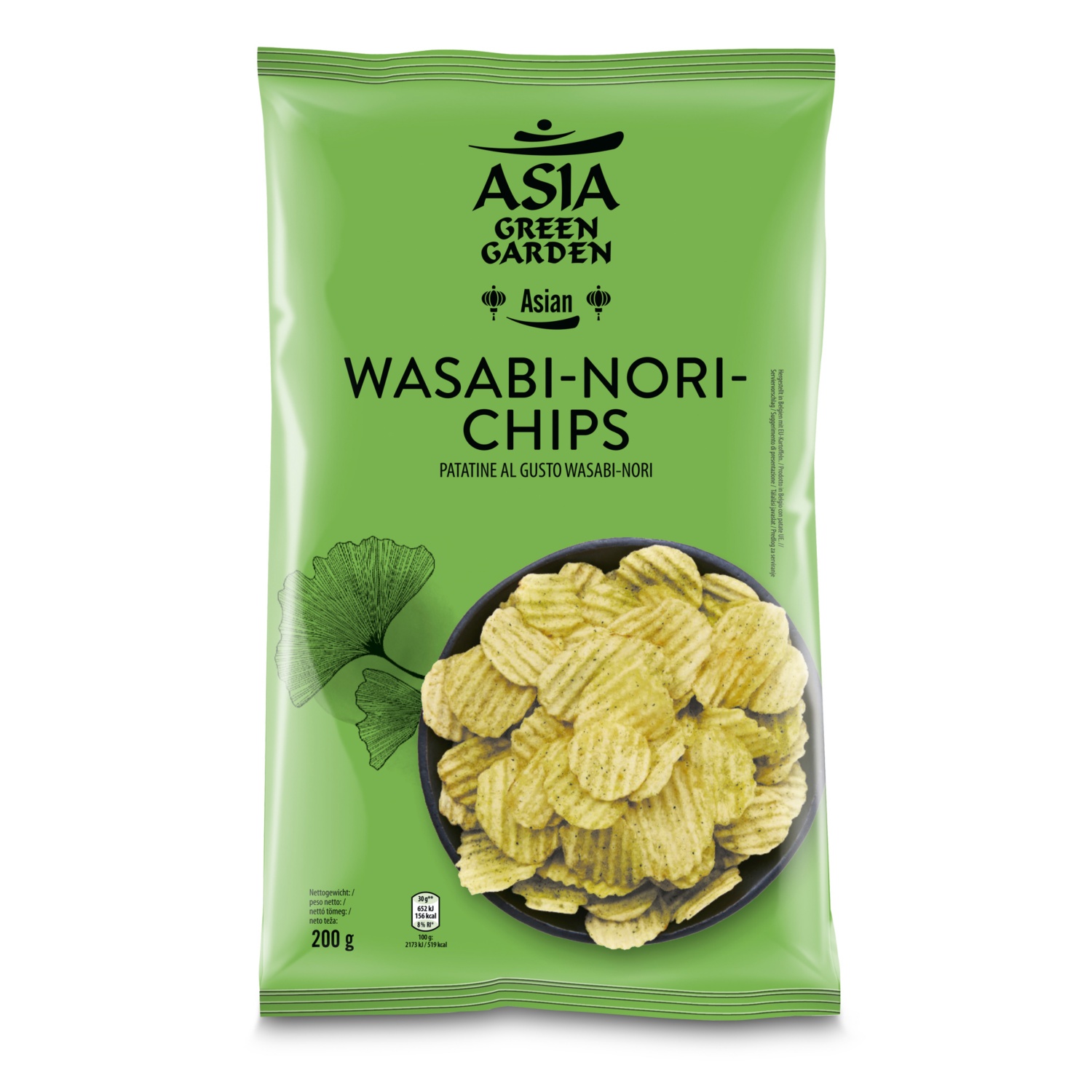 ASIA GREEN GARDEN Patatine gusto wasabi-nori
