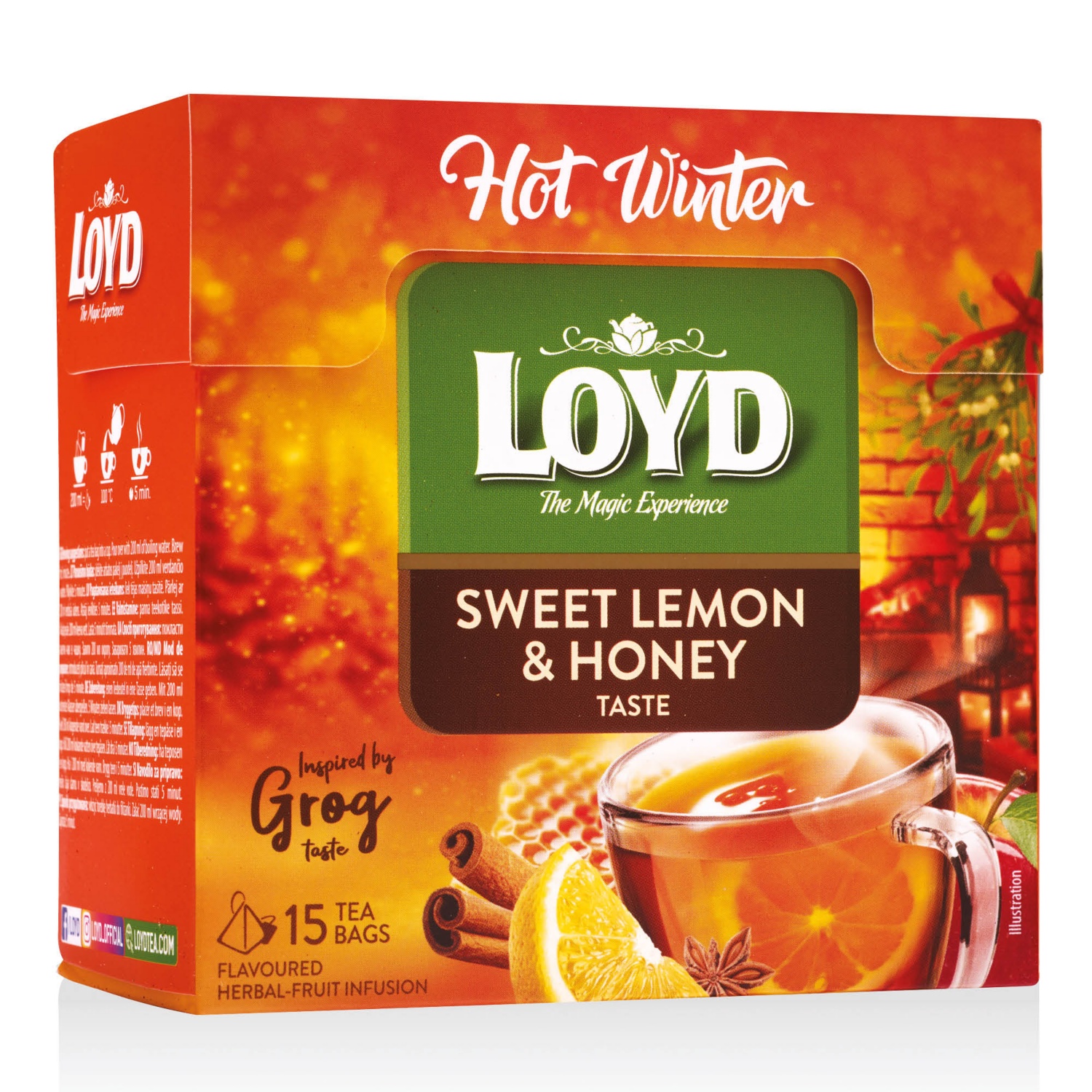 LOYD TEA Hot Winter tea, citrom-méz, 15 filter