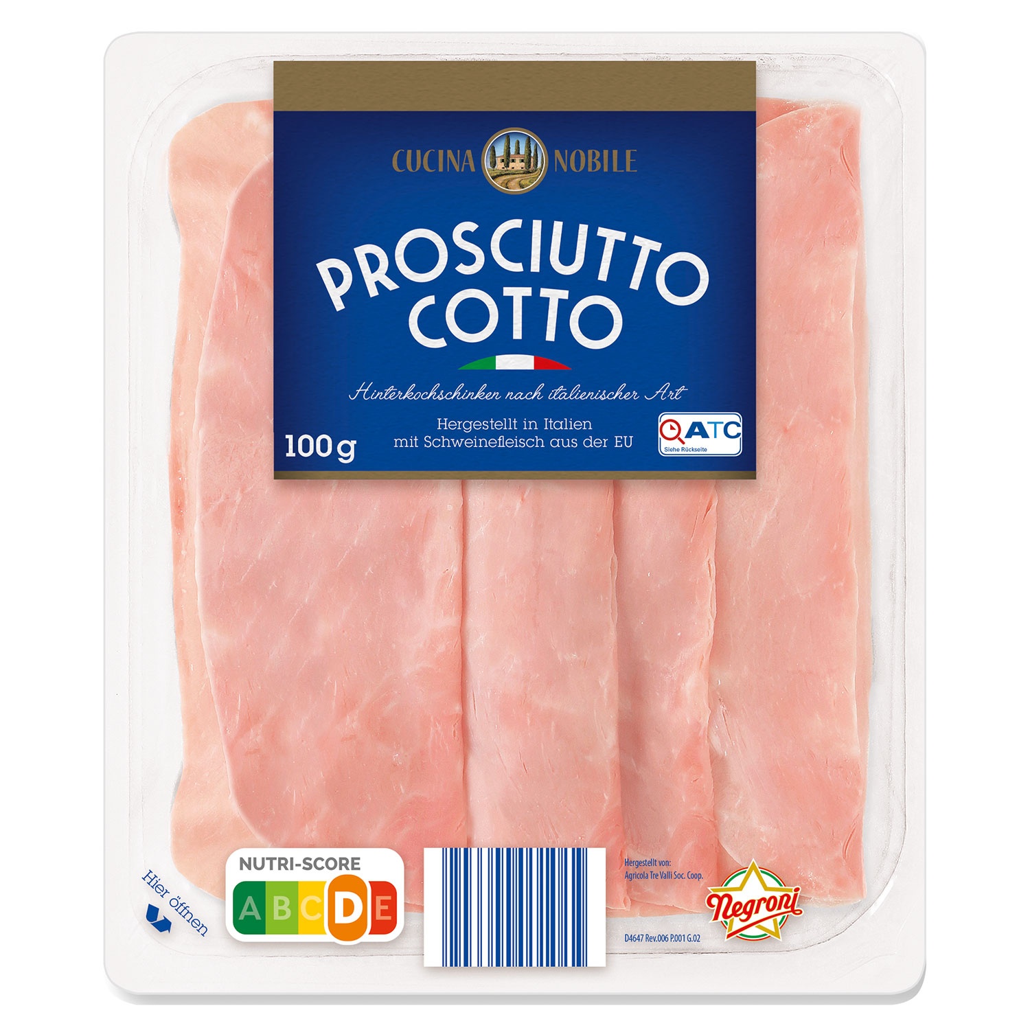 CUCINA NOBILE Prosciutto Cotto 100 g