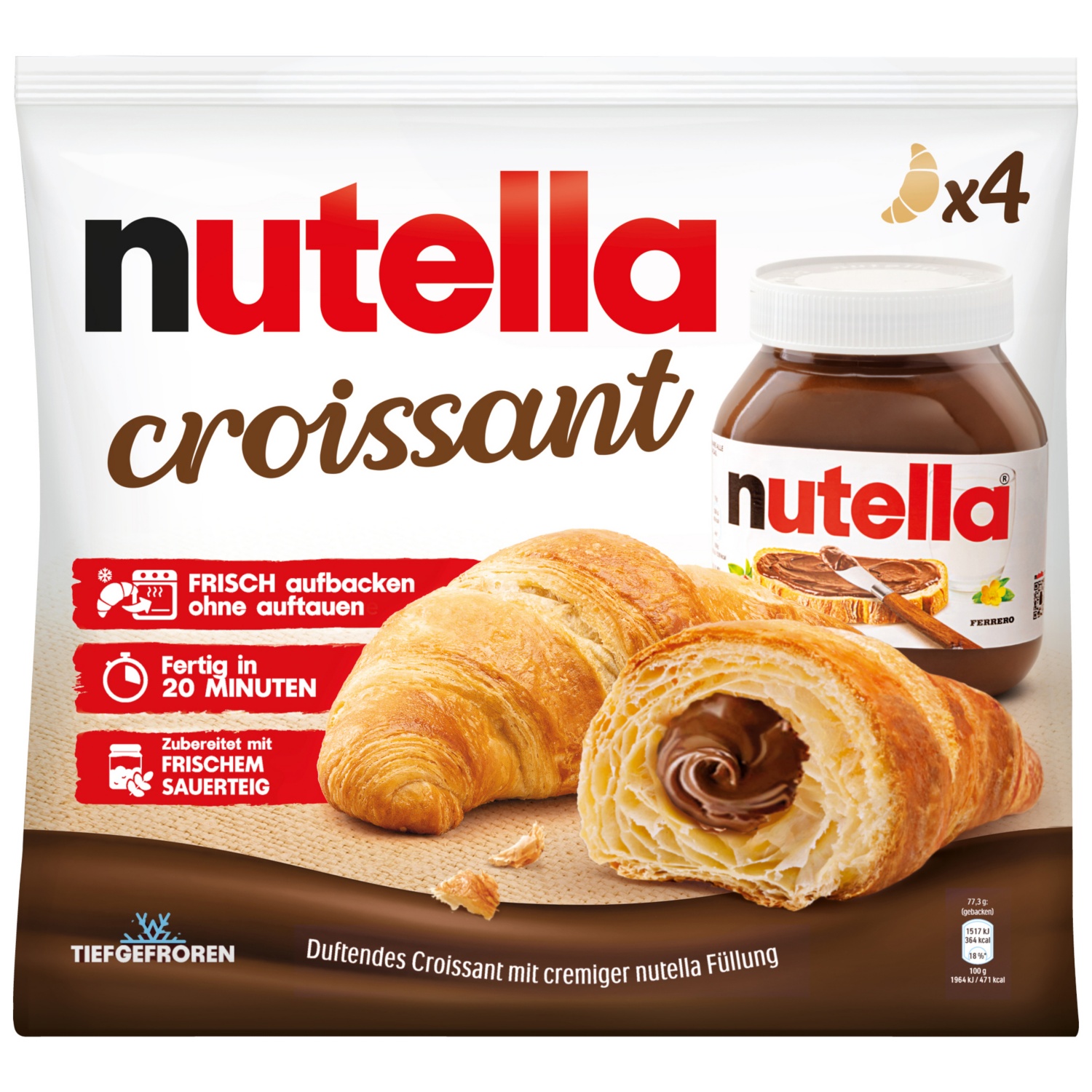 Croissant alla Nutella senza uova