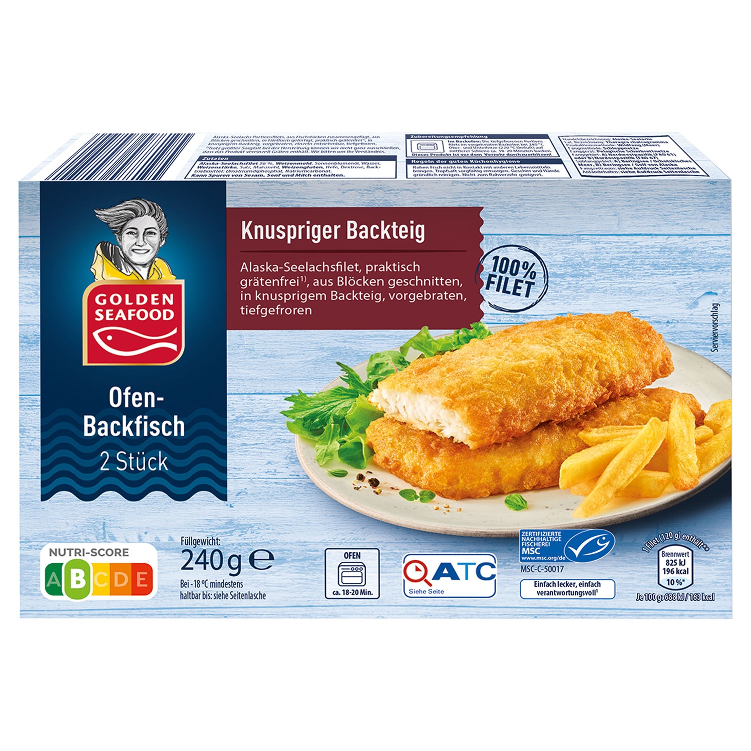 GOLDEN SEAFOOD OfenBackfisch 240 g ALDI SÜD