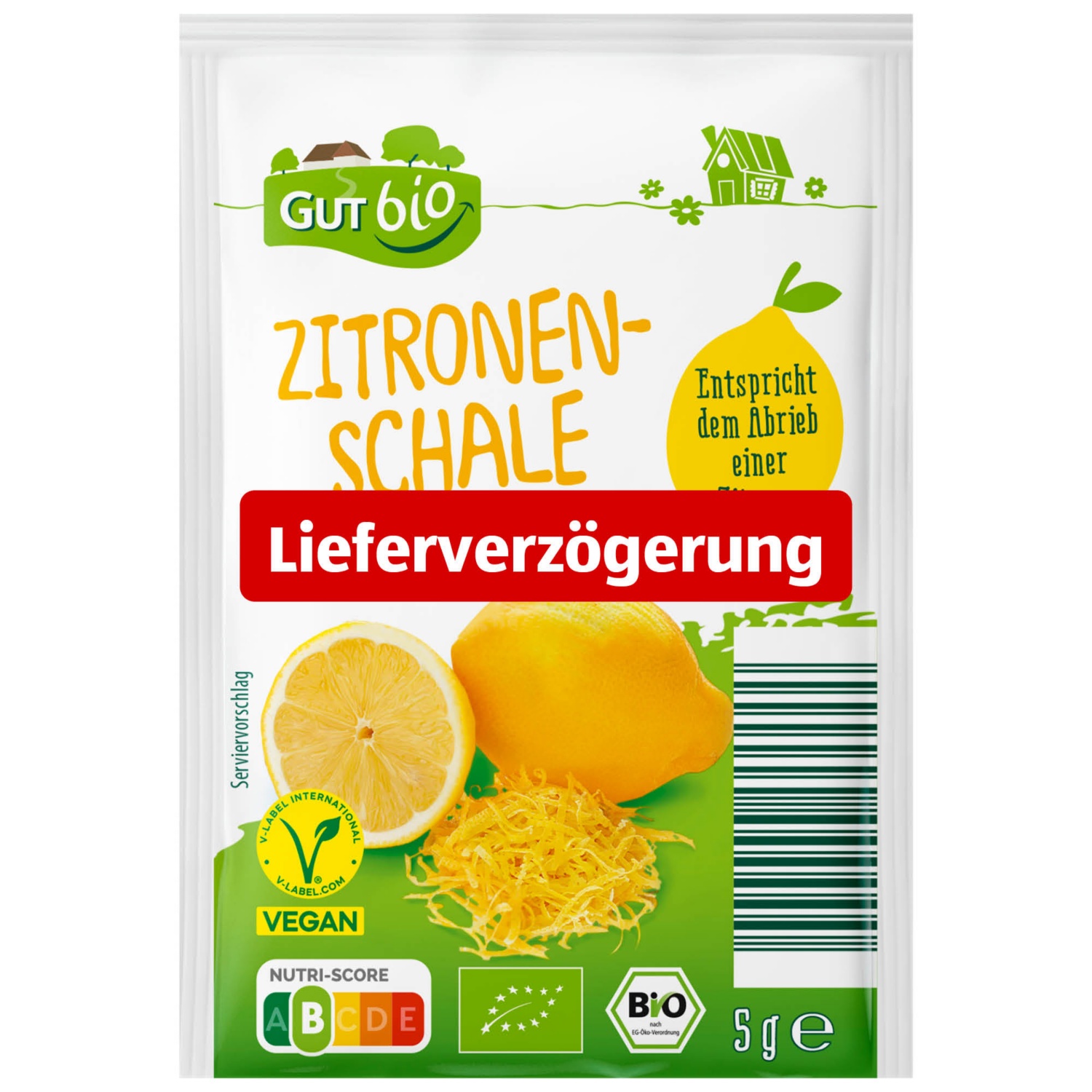 GUT BIO, Bio Schale gerieben 2x5g, Zitrone