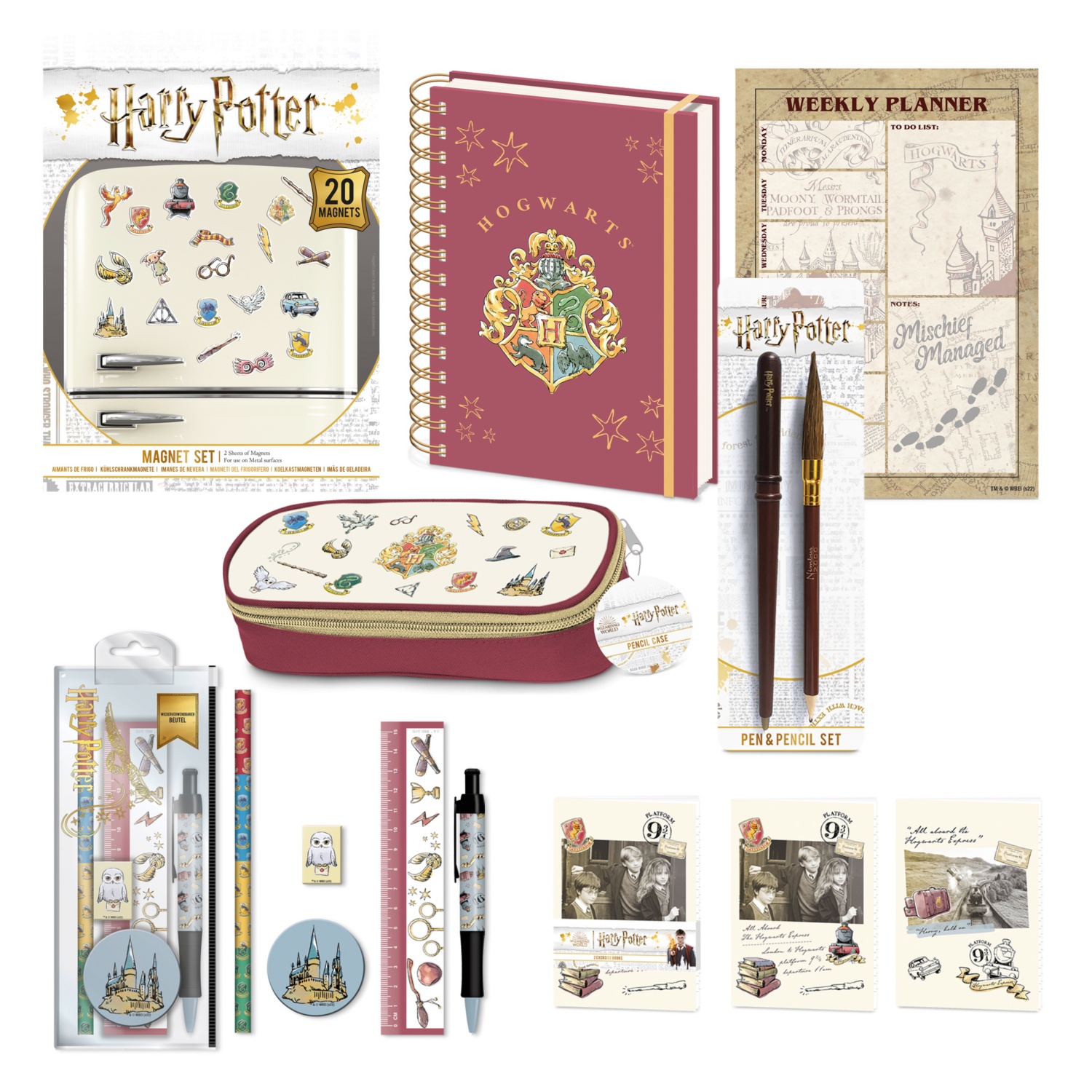 Set di Cancelleria Harry Potter 16 Pezzi Azzurro